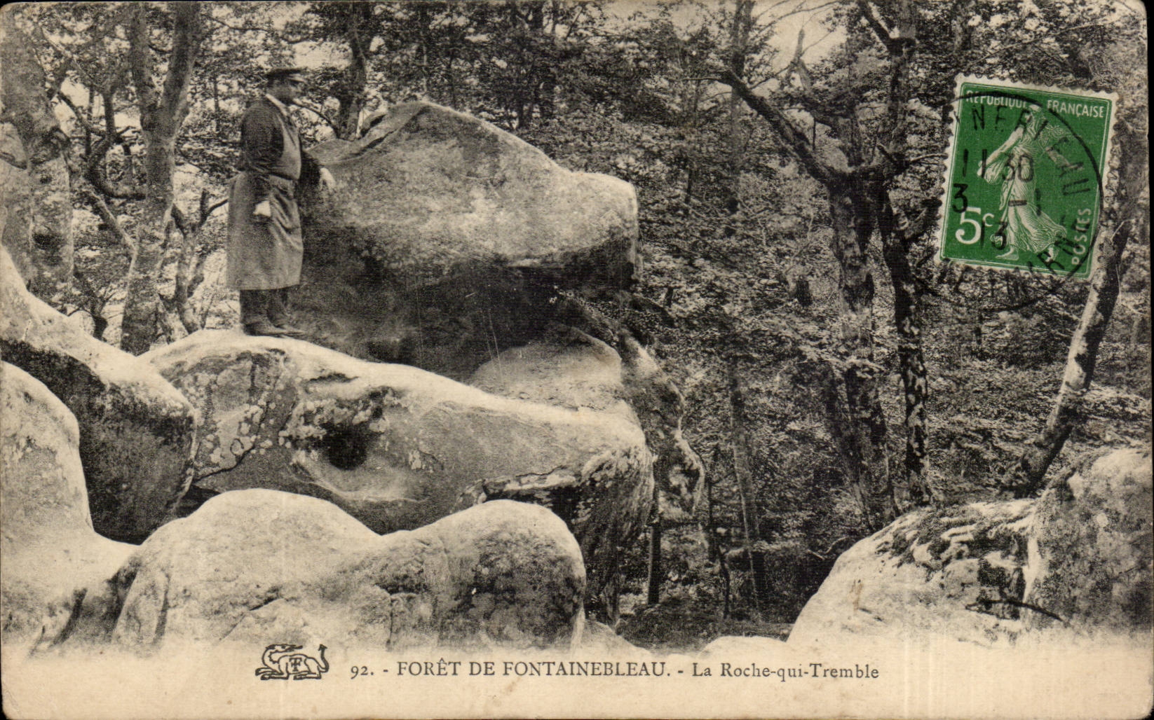 CPA Drill of Fontainebleau the rock which trembles