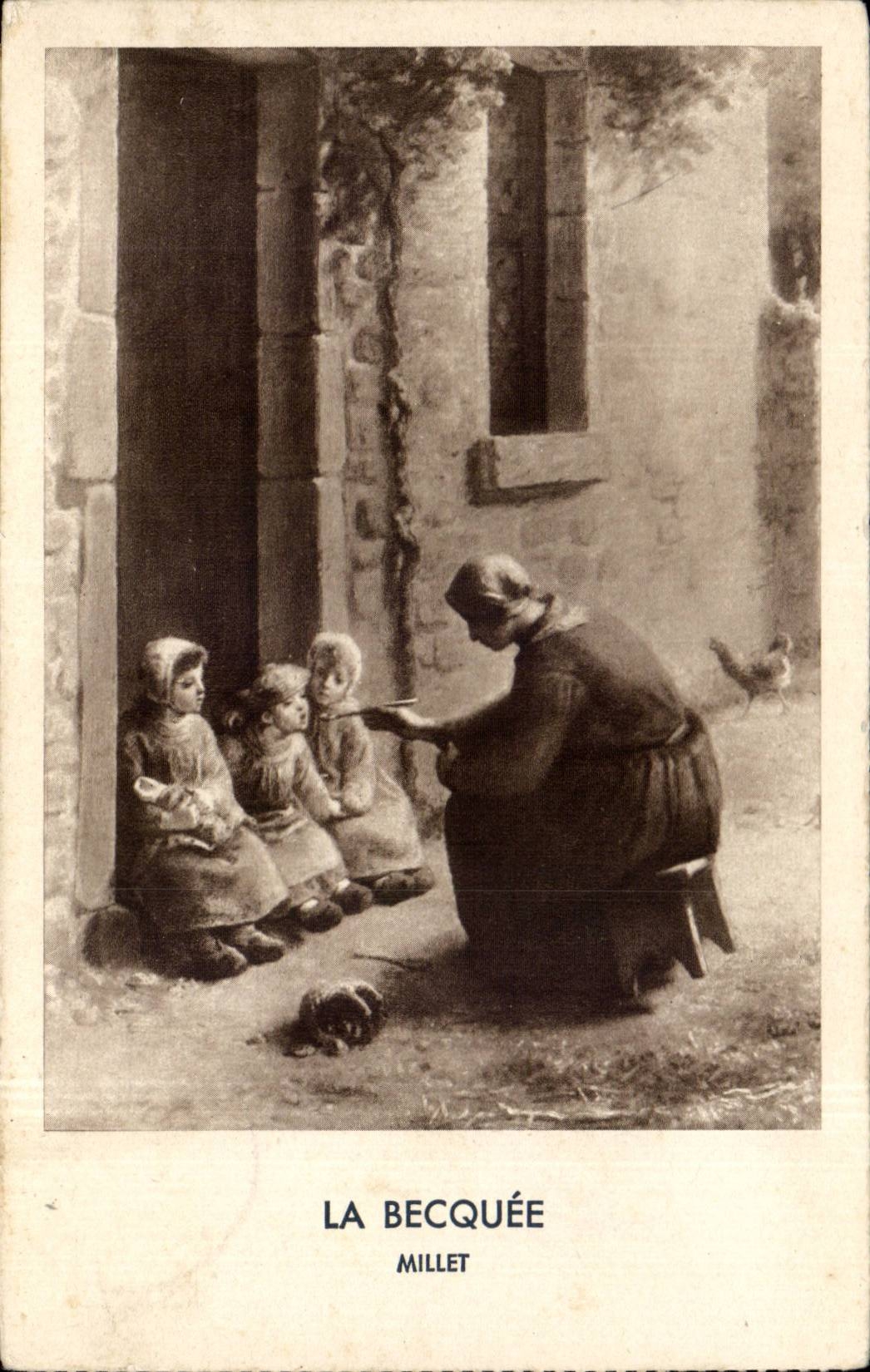 CPA La becquee Millet