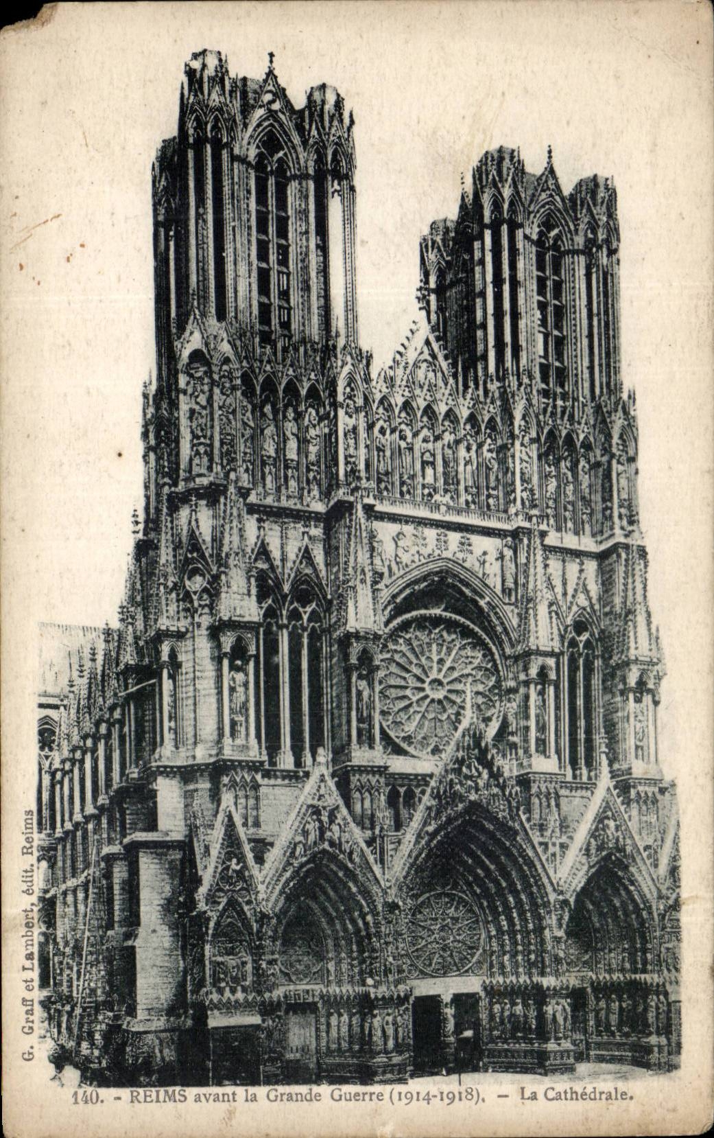 CPA Reims before the Great War the cathedral