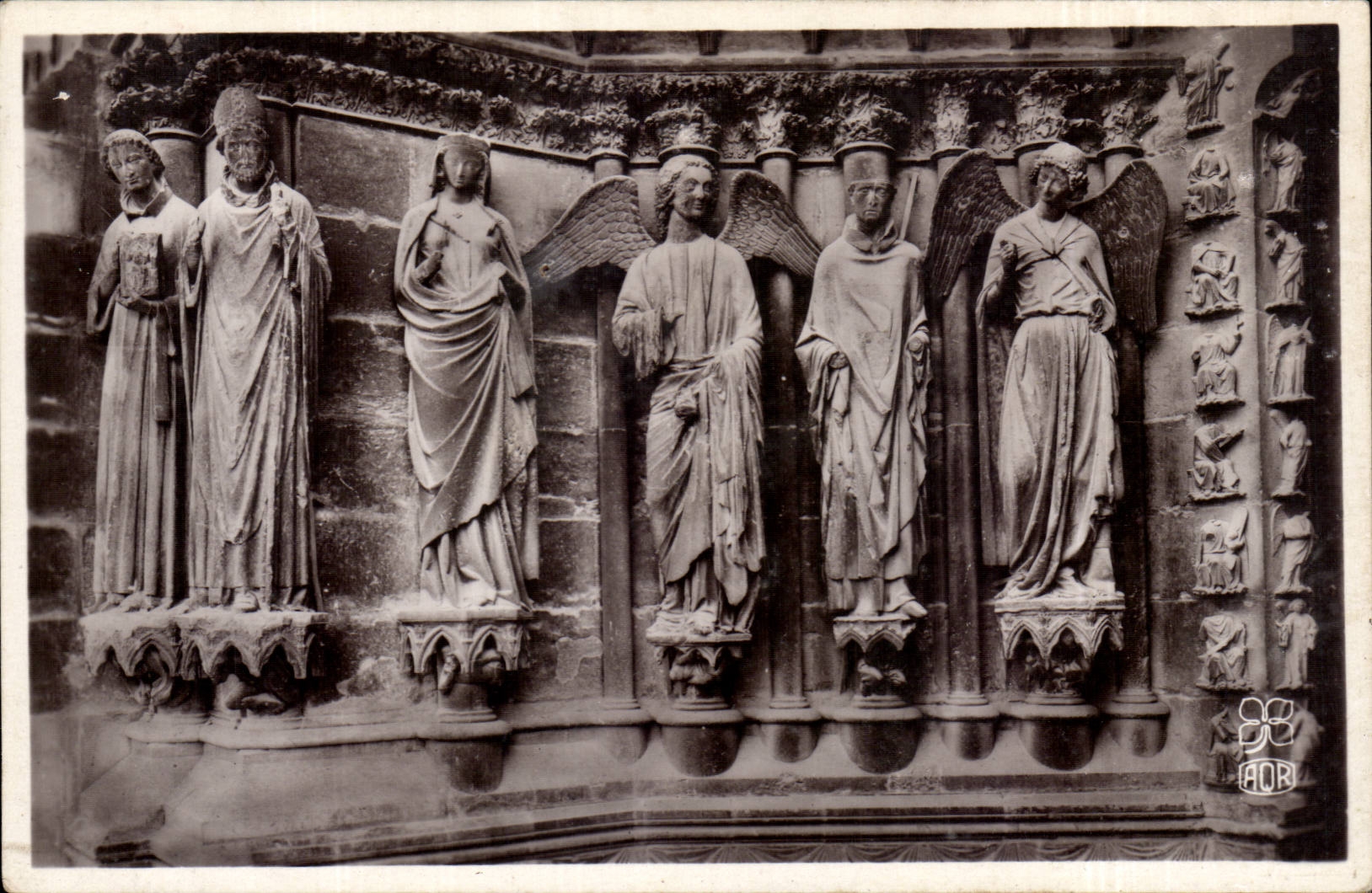 CPA Reims the cathedral Splaying of the northern porch Large gate