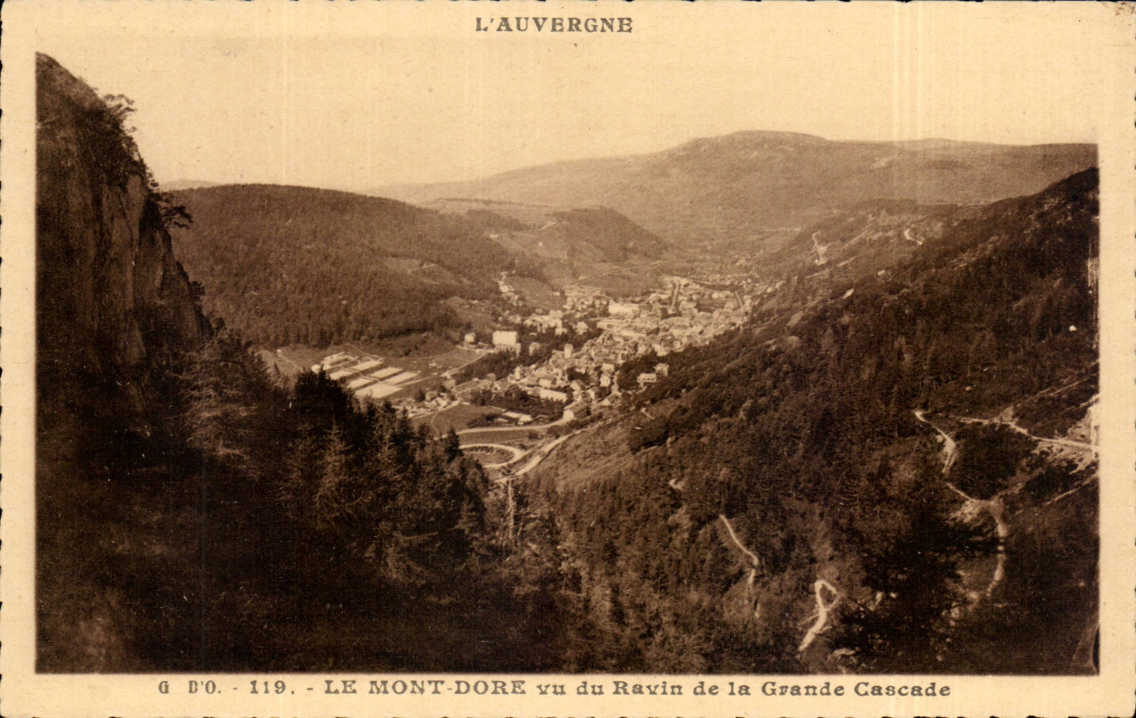 CPA the Mount Gilds seen ravine of the large cascade