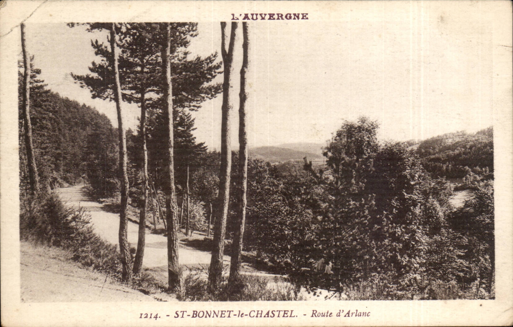 CPA St Bonnet Chastel Road of Arlanc