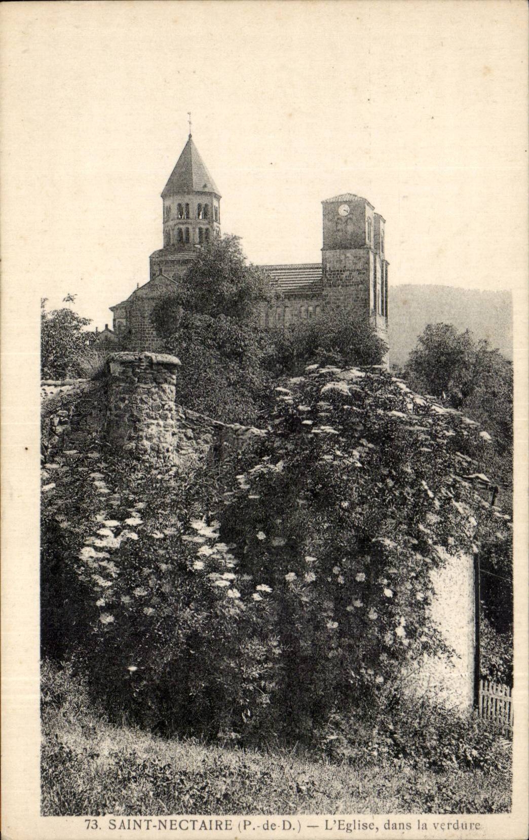 CPA Saint Nectary the church in the greenery