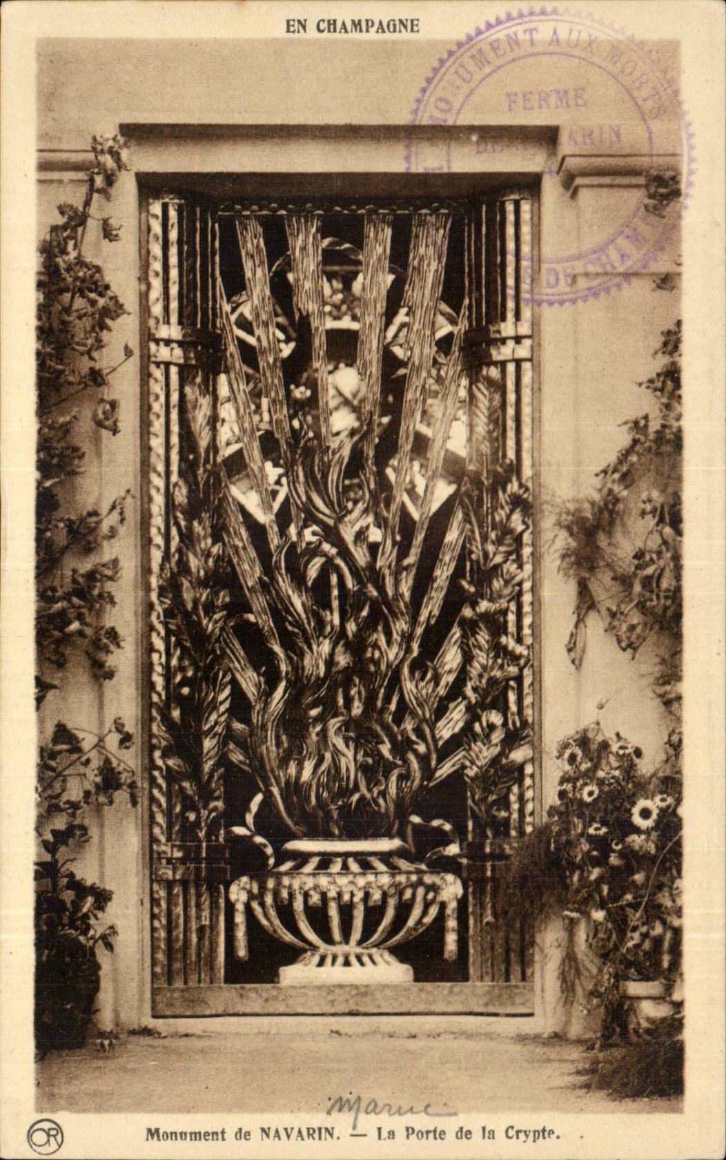The Champagne - Monument of Navarin - Parte of the Crypt - CPA