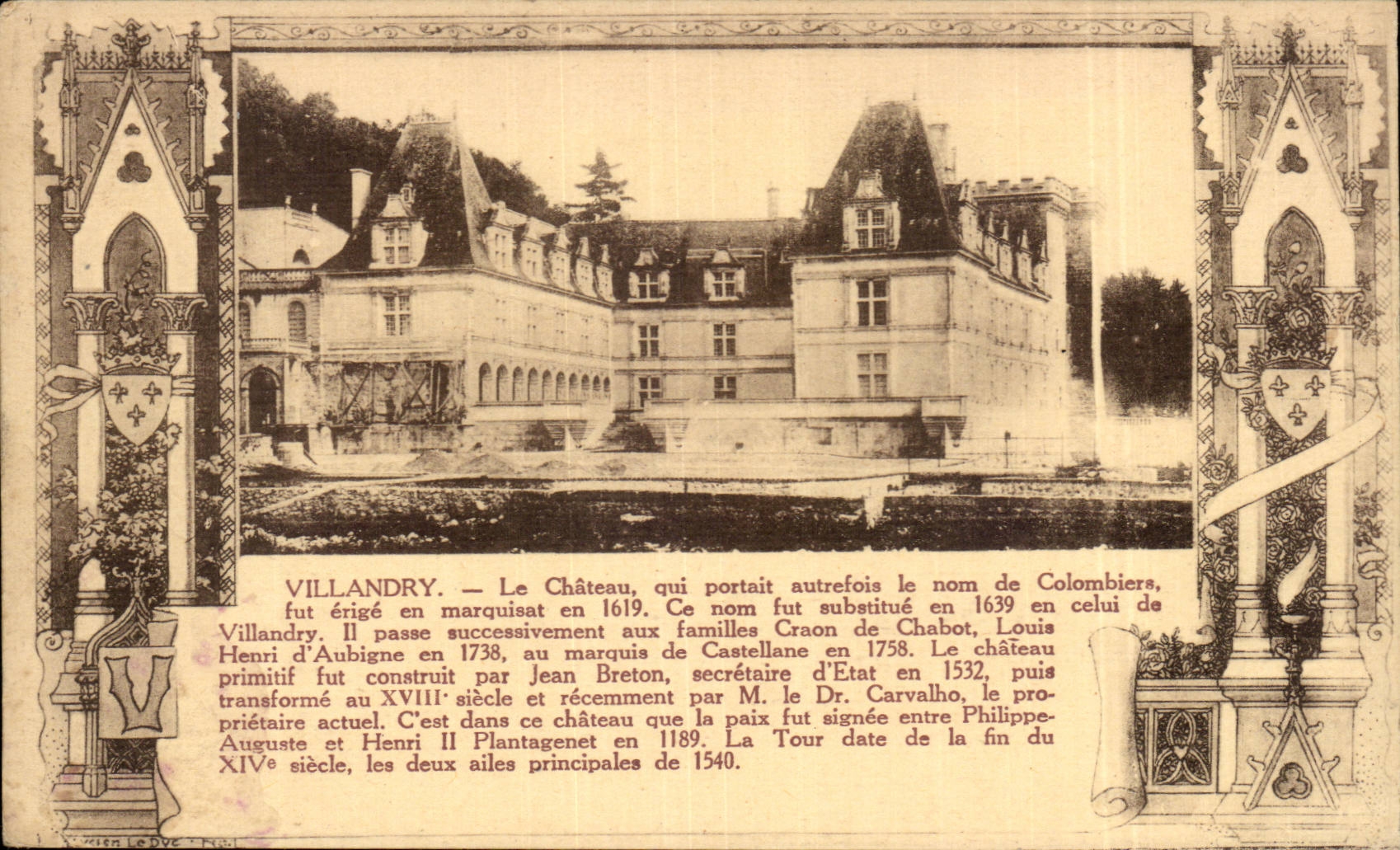 Villandry - Le Chateau - CPA 