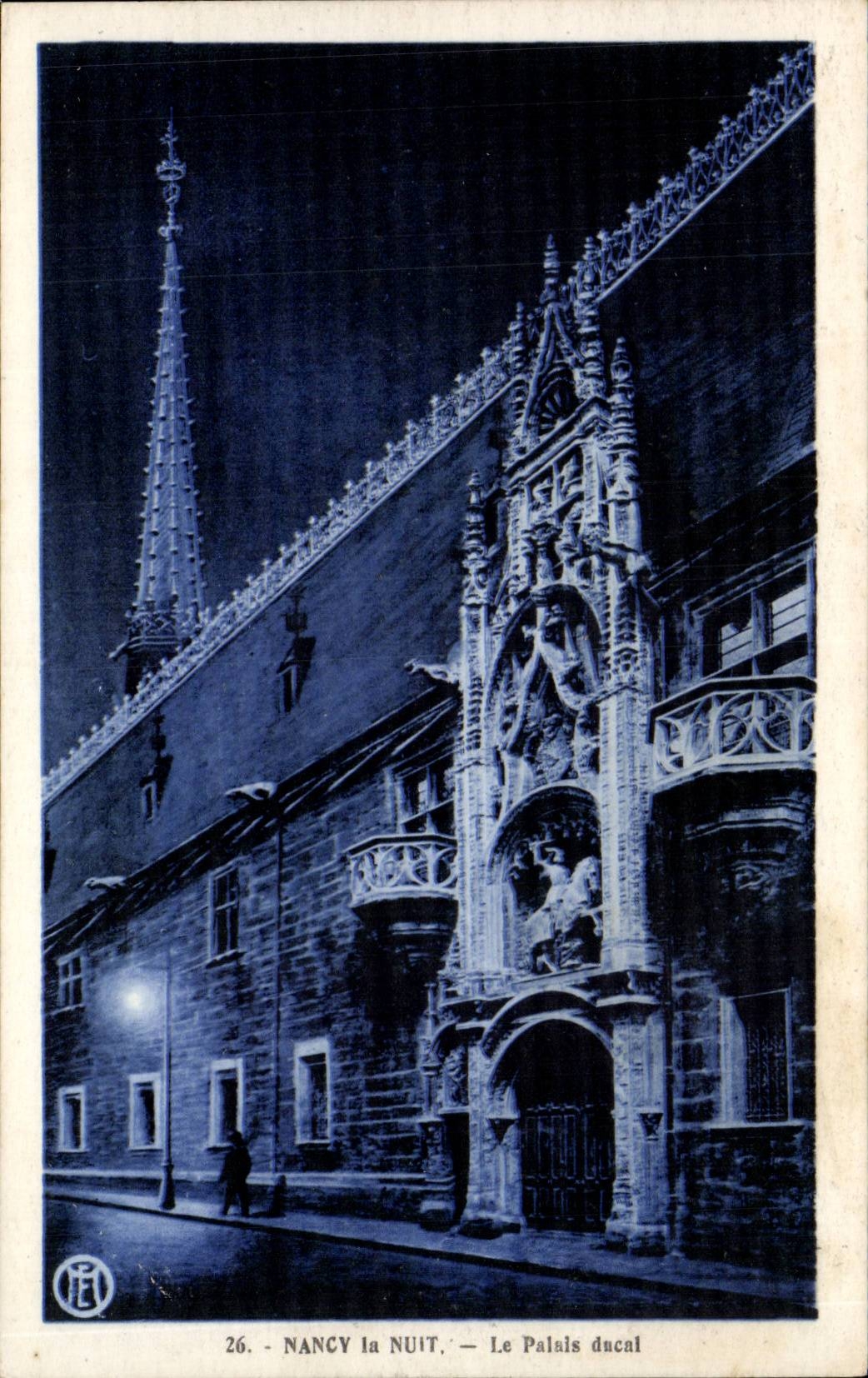 Nancy - La Nuit - Palais Ducal - CPA 