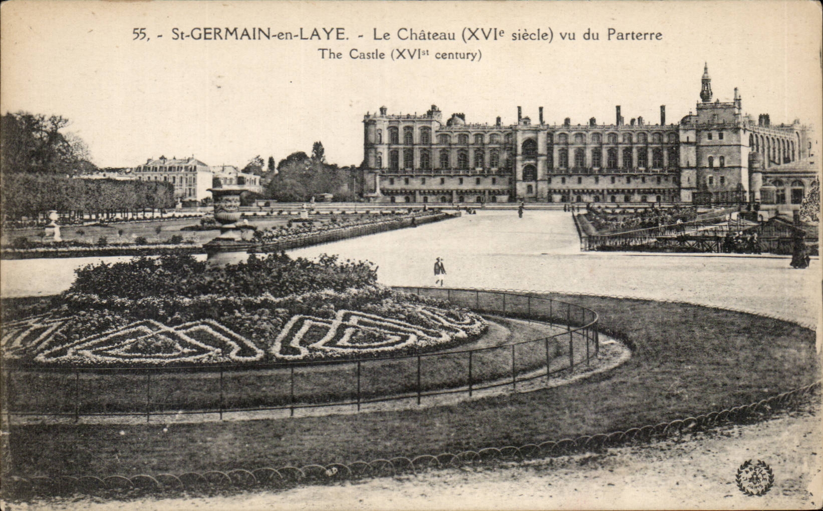 St Germain im Bush-Hammer - das Schloss gesehen vom Fussboden - CPA