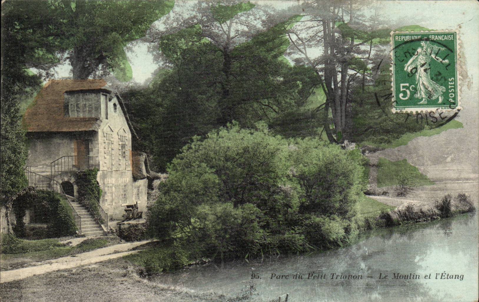 Versailles - Park of Small Trianon - the Mill and the Pond - CPA