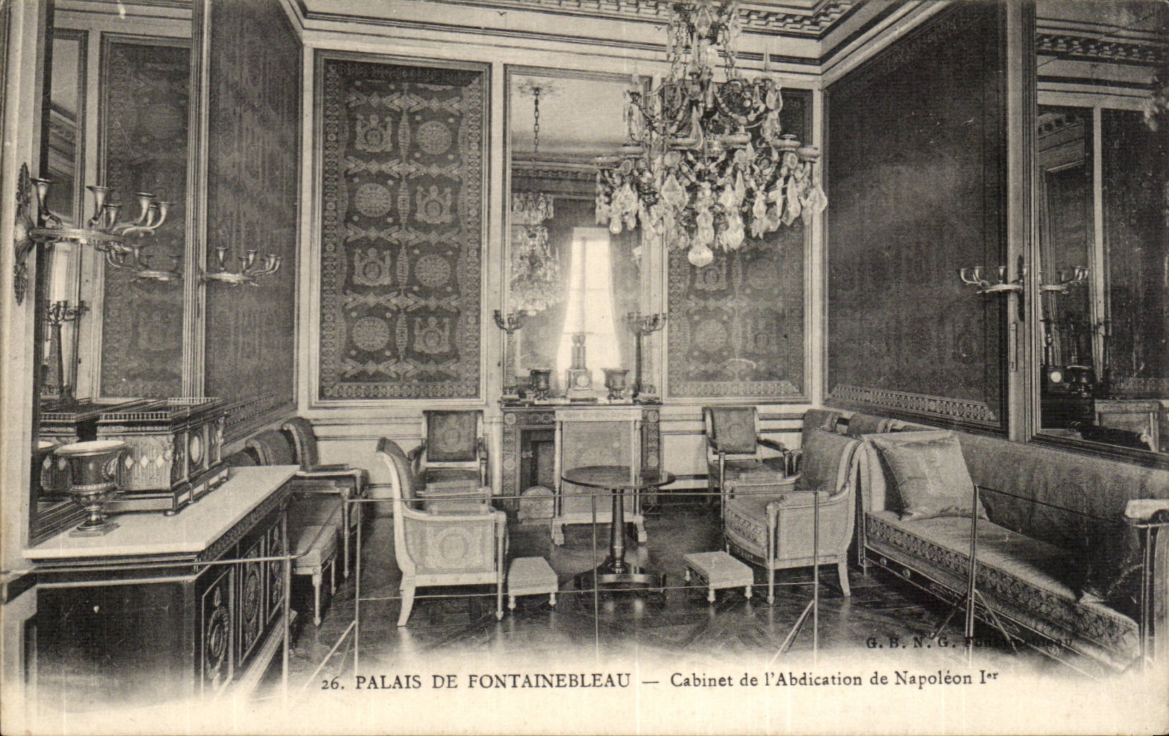 Palate of Fontainebleau - Cabinet of the Abdication of Napoleon I - CPA