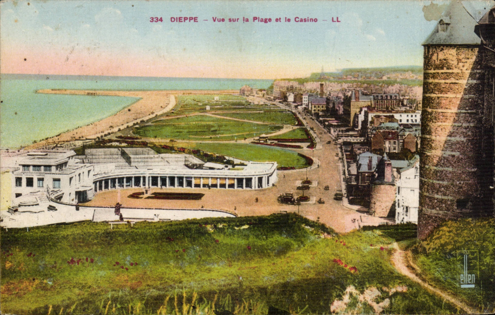 CPA Dieppe Seen on the beach and the casino