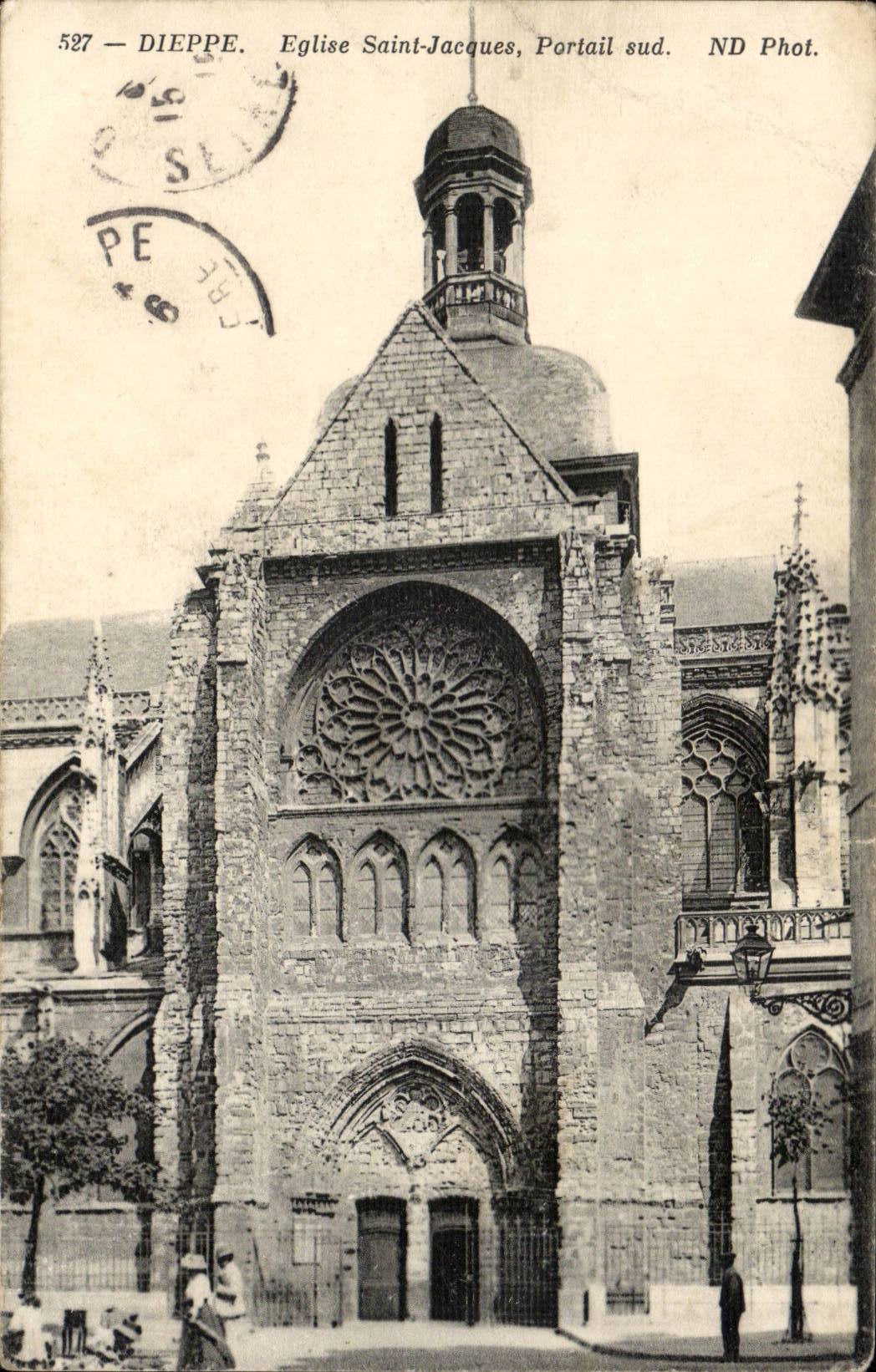 CPA Dieppe Church Saint Jacques southern Gate