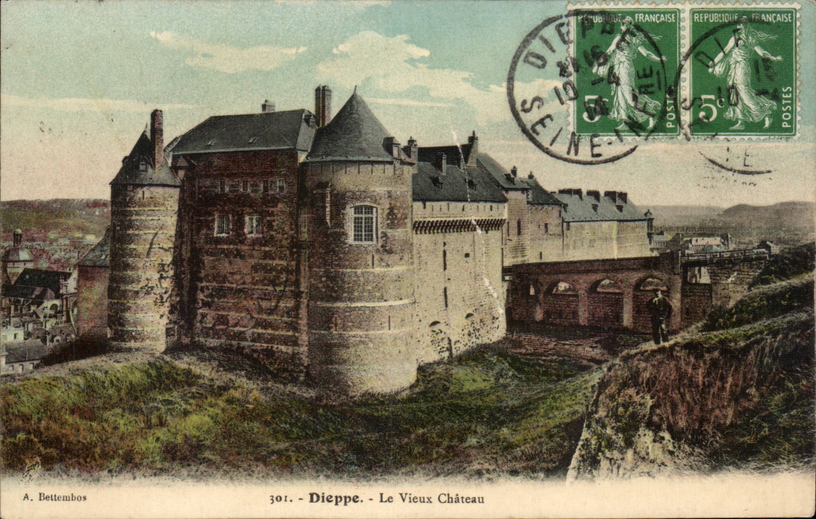 CPA Dieppe the old castle