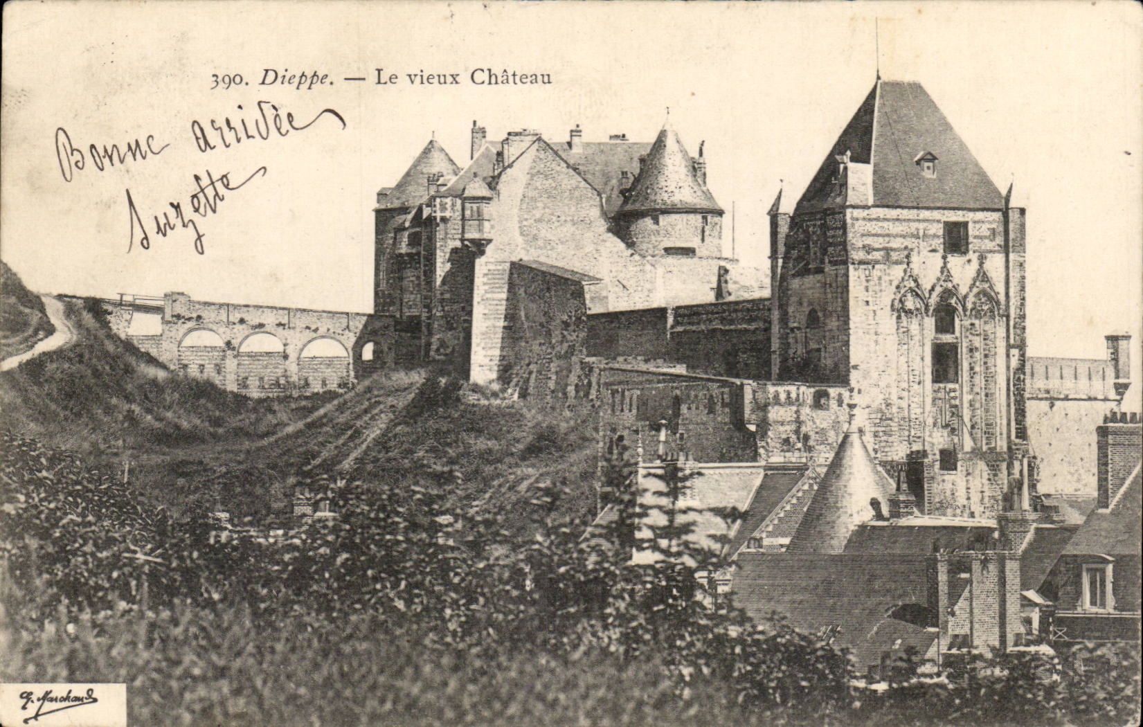 CPA Dieppe the old castle
