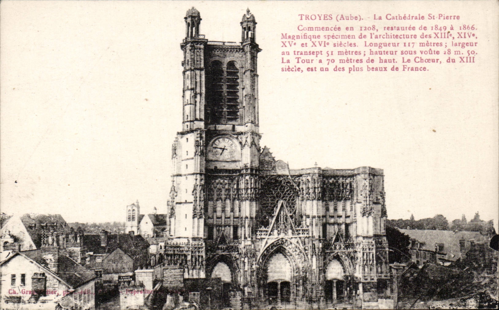 CPA Troyes the cathedral St Pierre