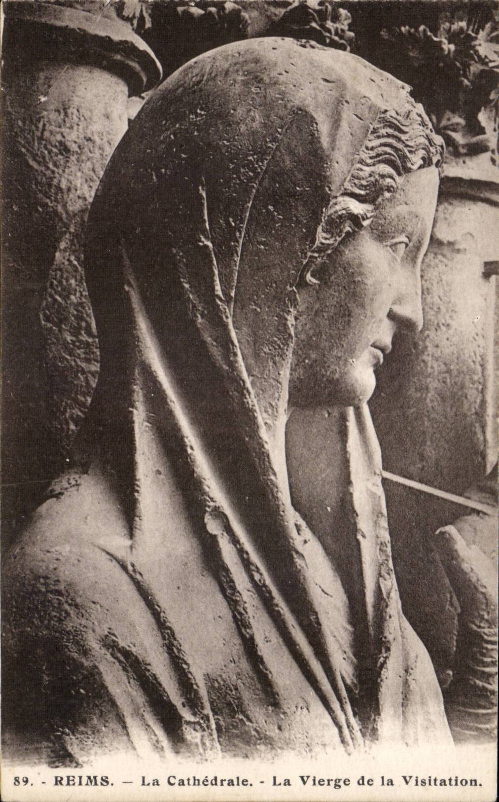 CPA Reims the cathedral the virgin of the Visitation