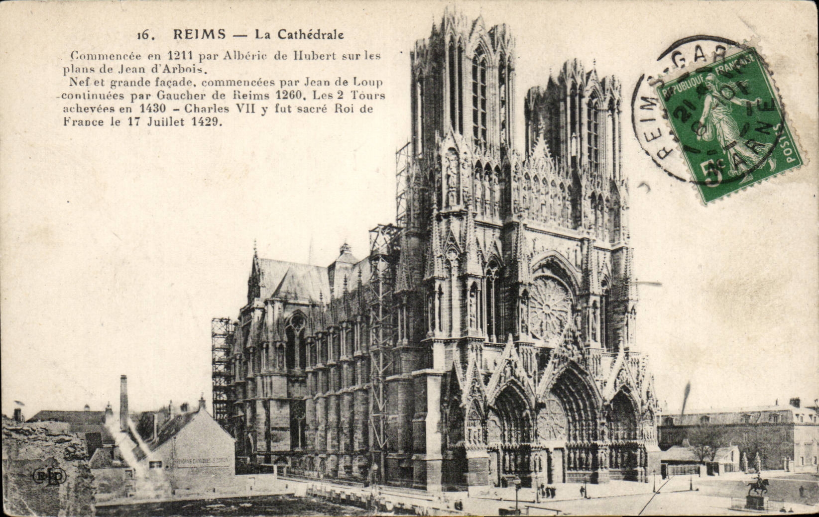 CPA Reims the cathedral