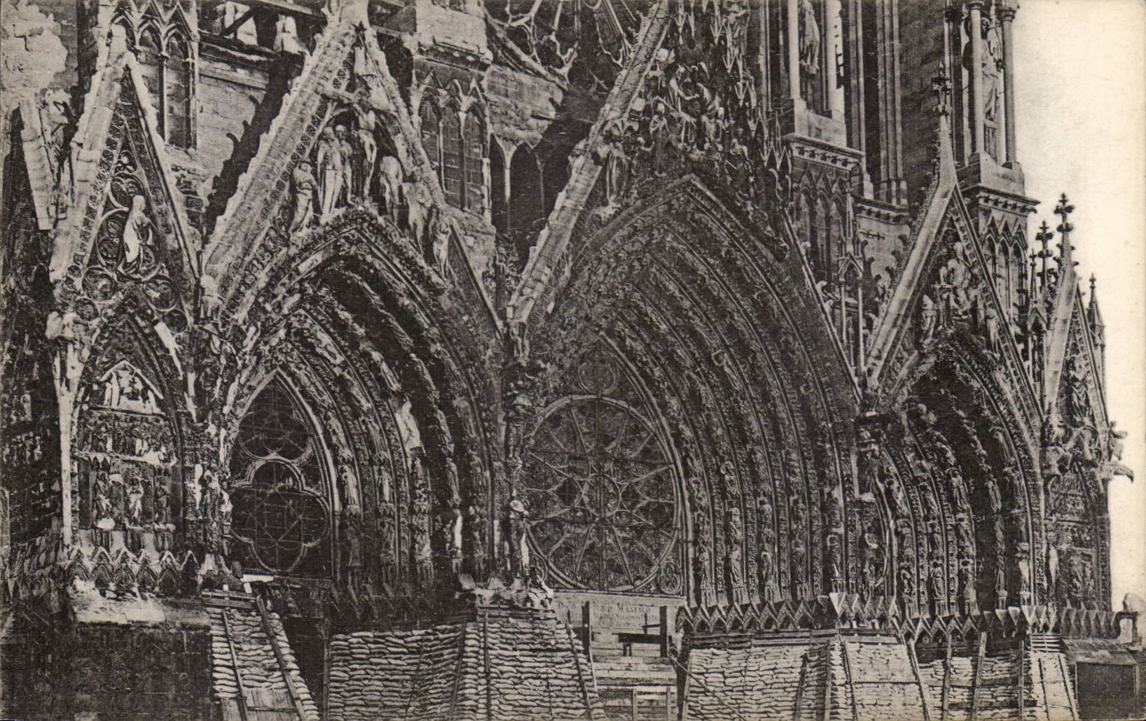 CPA Reims Gate of the cathedral