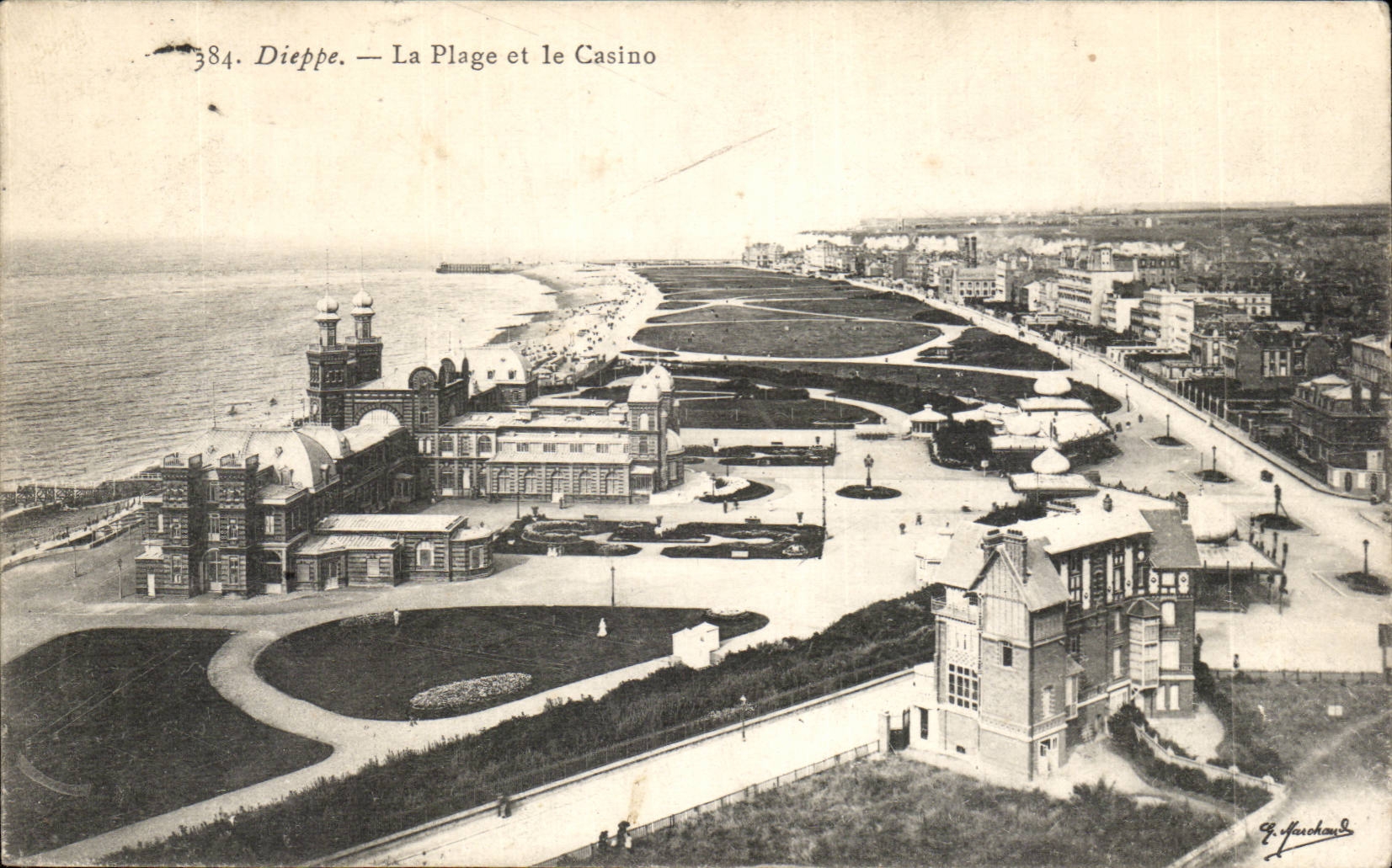 Dieppe CPA the beach and the casino