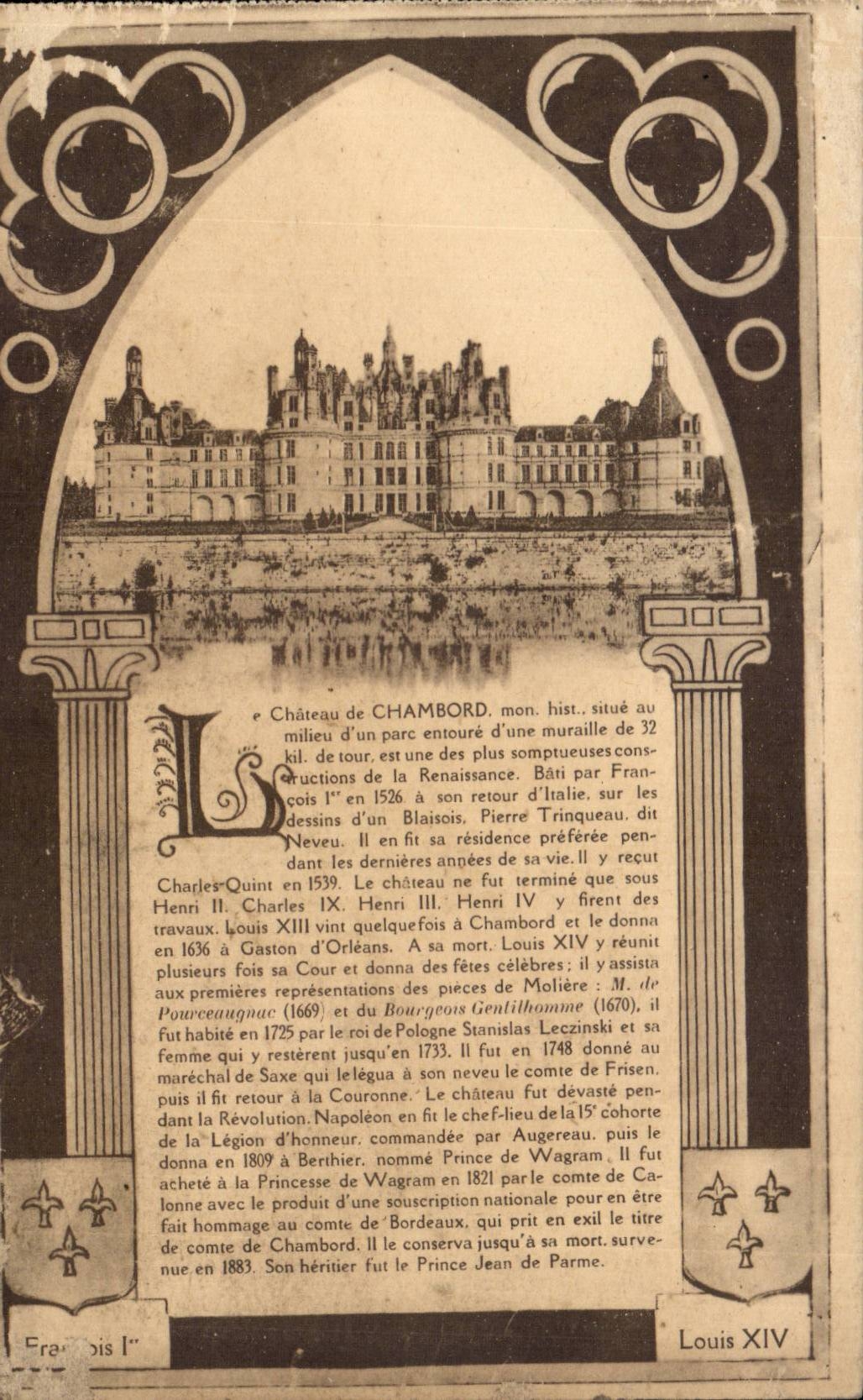 CPA Chateau de Chambord