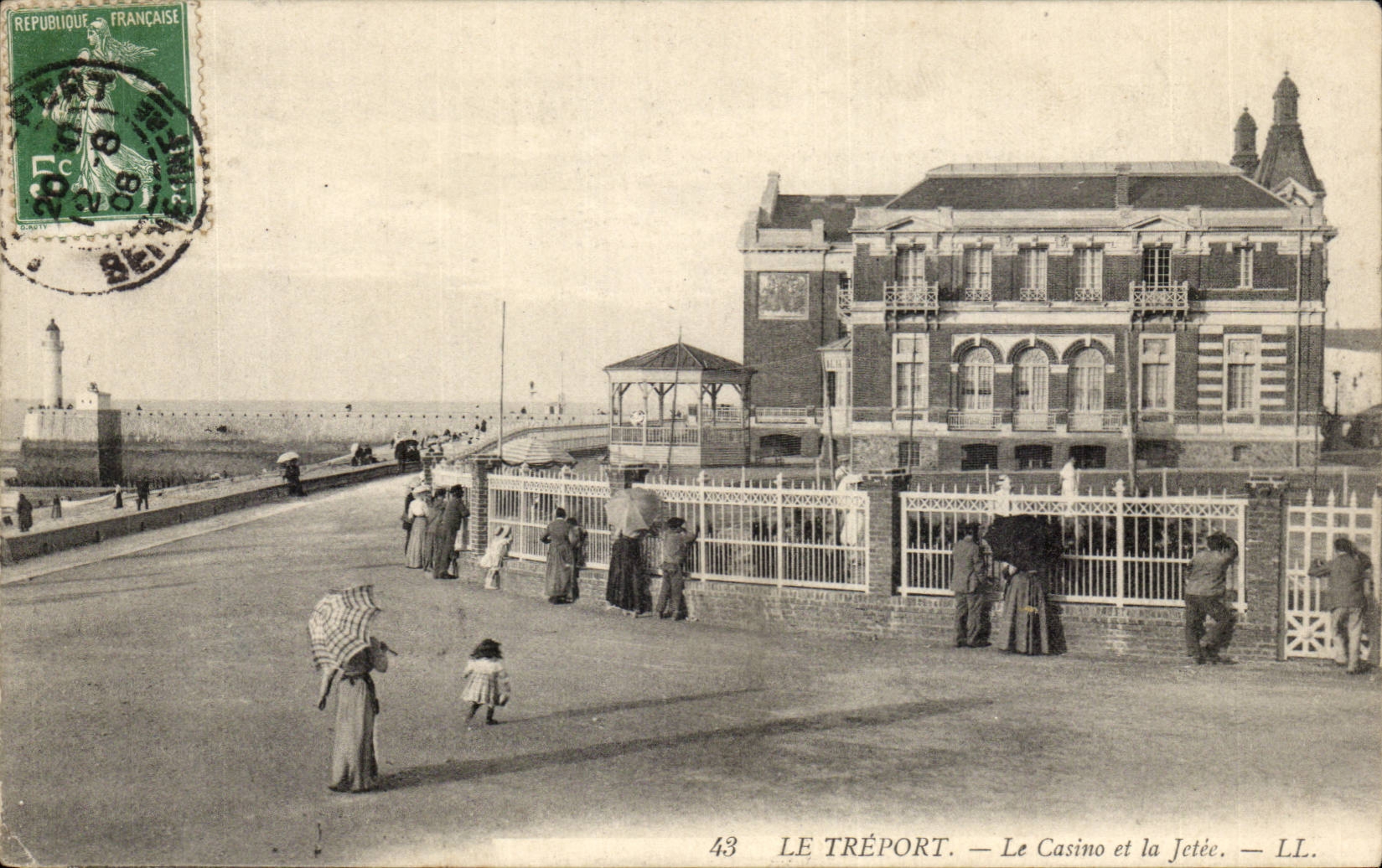 CPA Treport das Kasino und der Pier