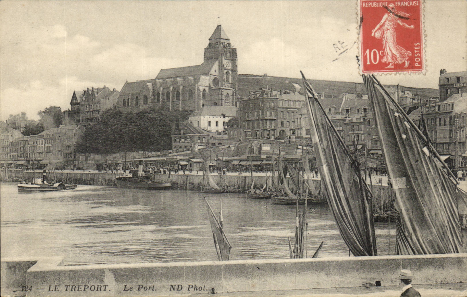 CPA Treport der Hafen