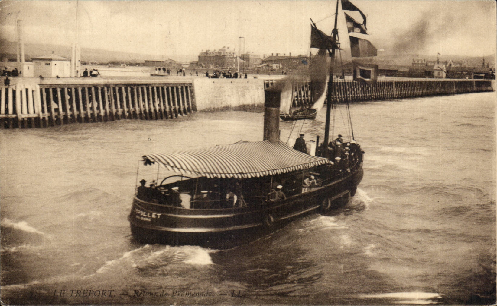 CPA Treport Ruckkehr des Weg Bootes