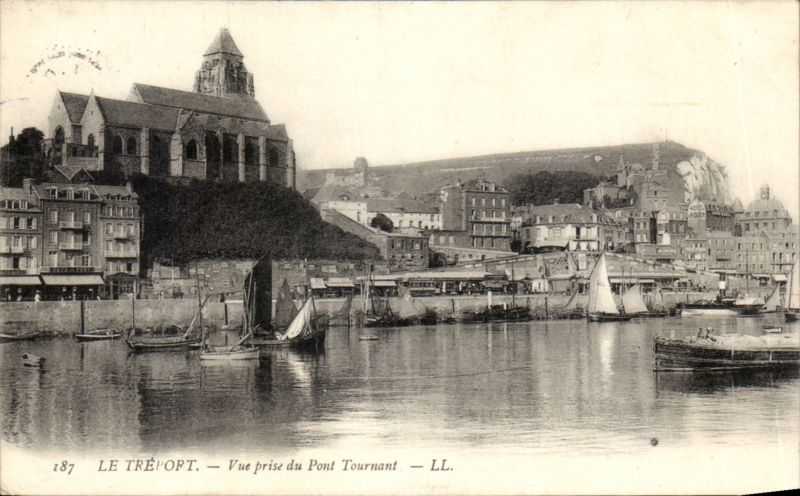 CPA Treport gesehen von der rotierenden Brucke