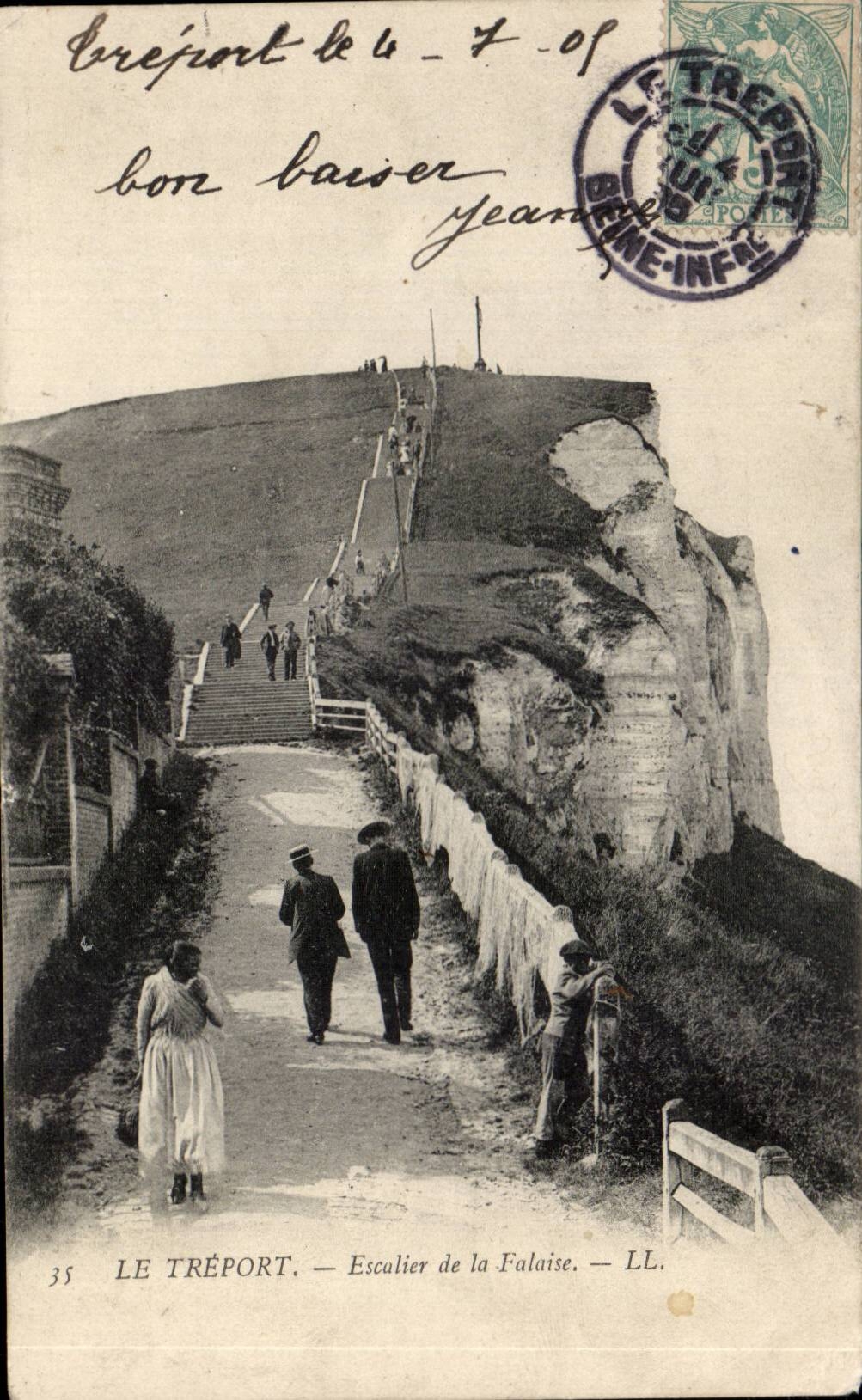 CPA Treport Treppenhaus der Klippe