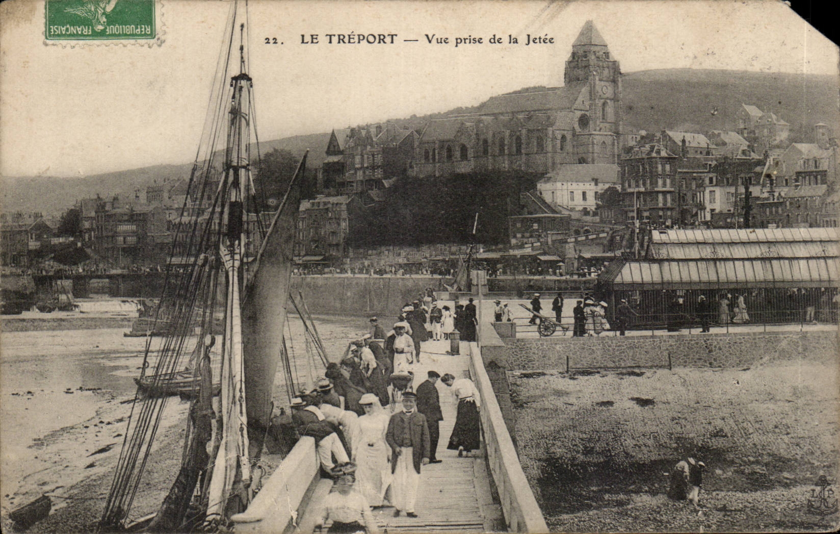 CPA Treport gesehen vom Pier