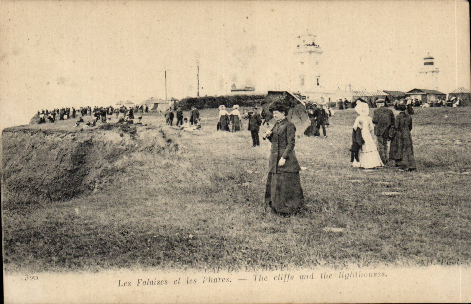 CPA Cape Le Havre of Cuts cliffs and the headlights lighthouse