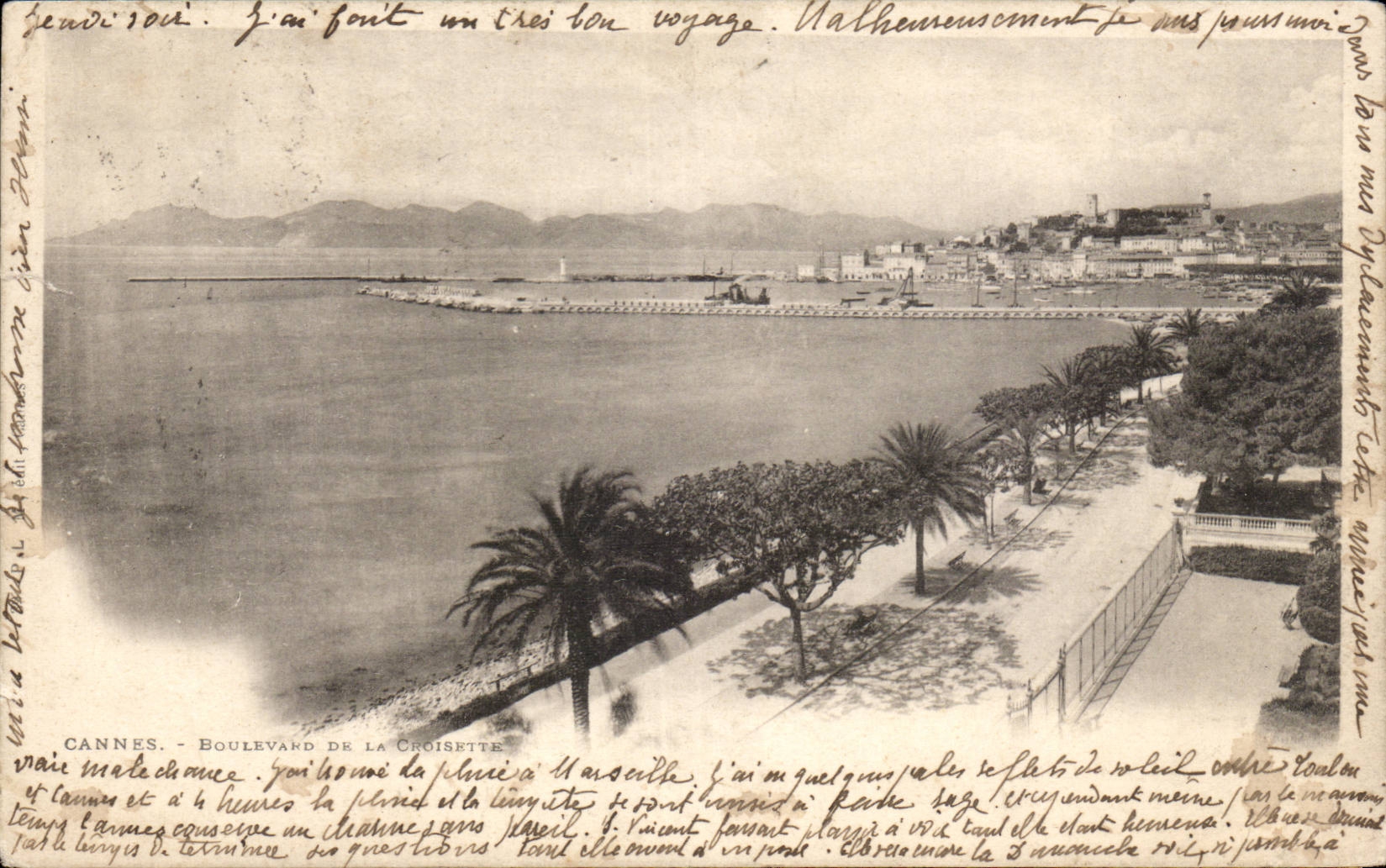 CPA Cannes Boulevard of the Small cross