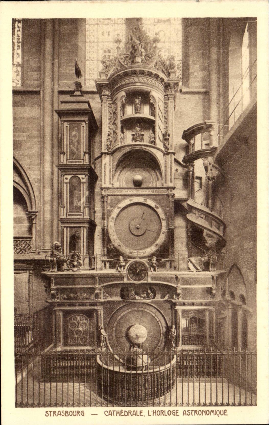 CPA Strasbourg Cathedral the astronomical clock