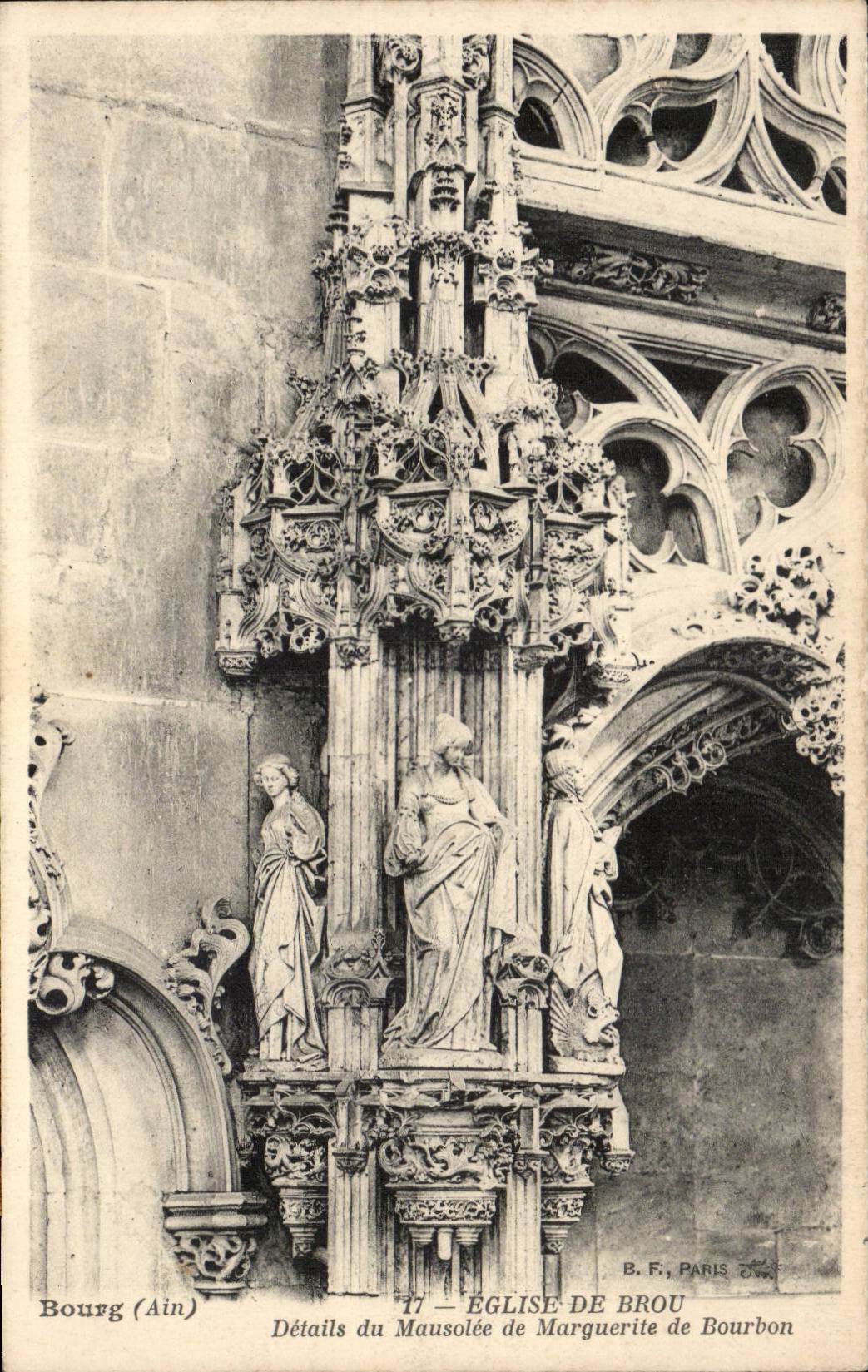 CPA Borough Church of Husks Details of the Mausoleum of Marguerite de Bourbon