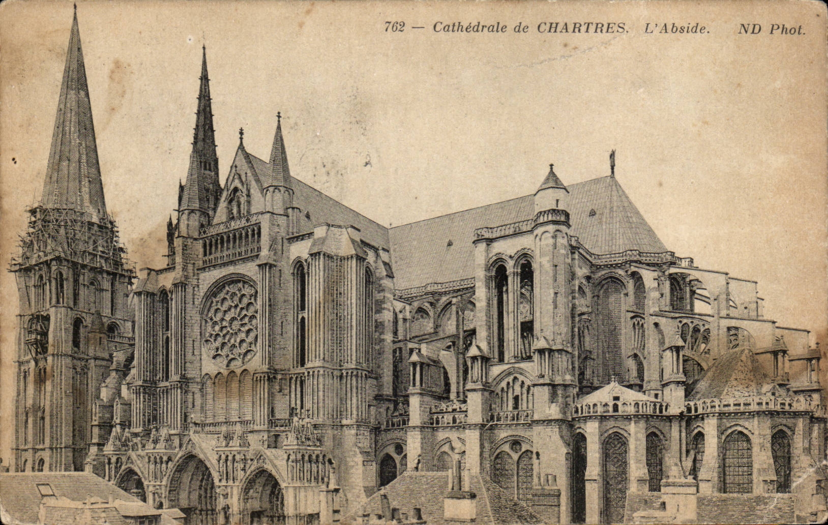CPA Cathedral of Chartres the apse
