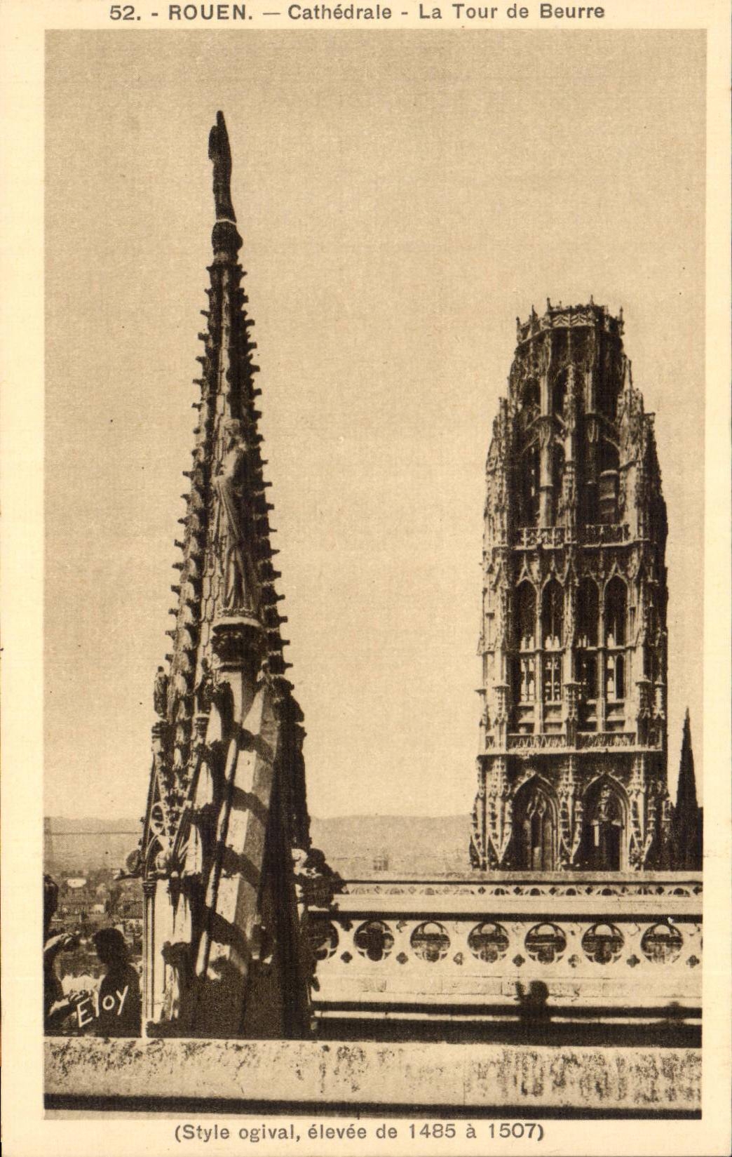 CPA Rouen the cathedral the tower of butter