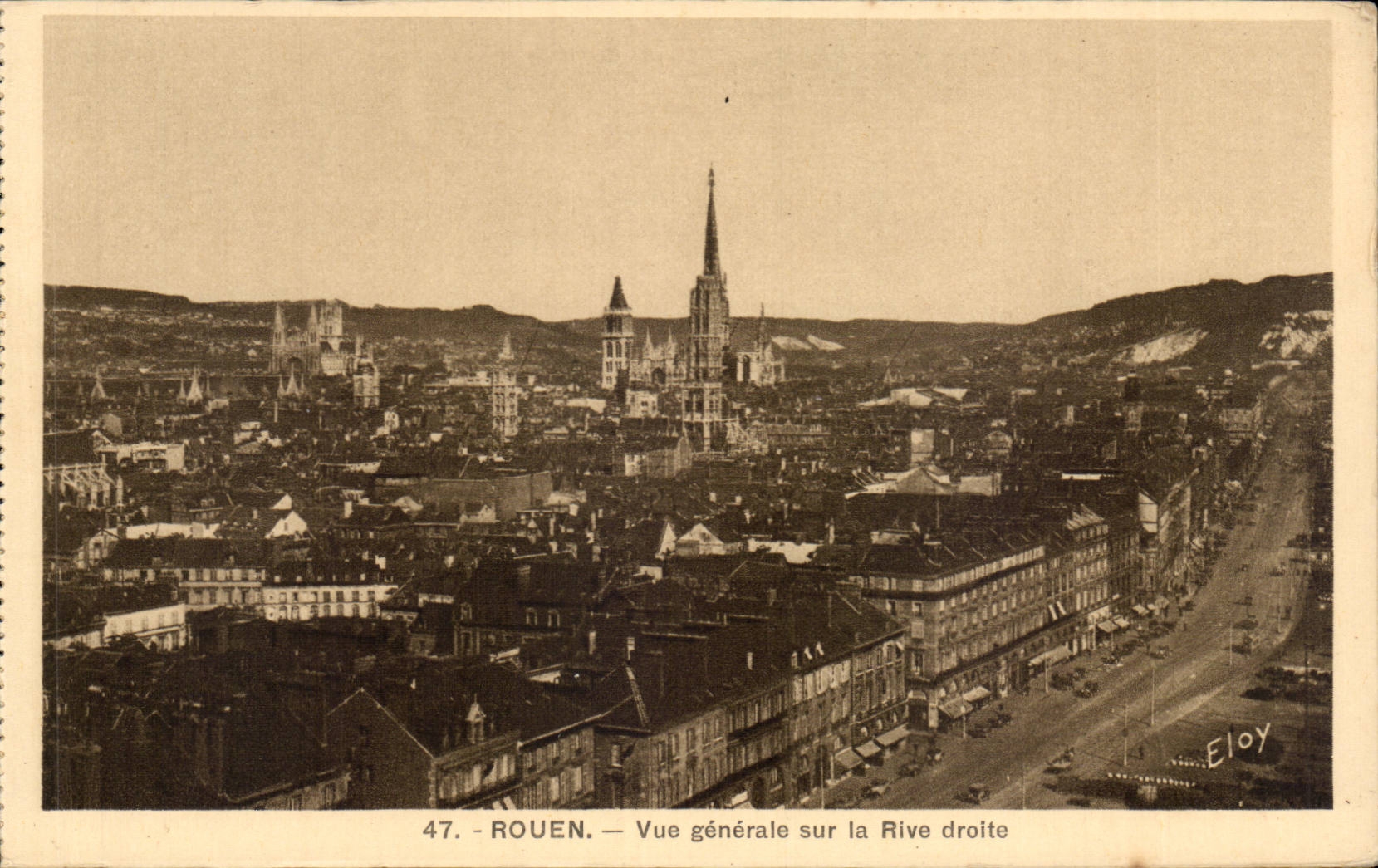 CPA Rouen View on right bank