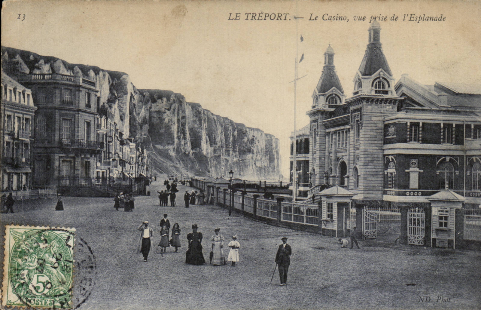 CPA Treport das Kasino gesehen vom Esplanade