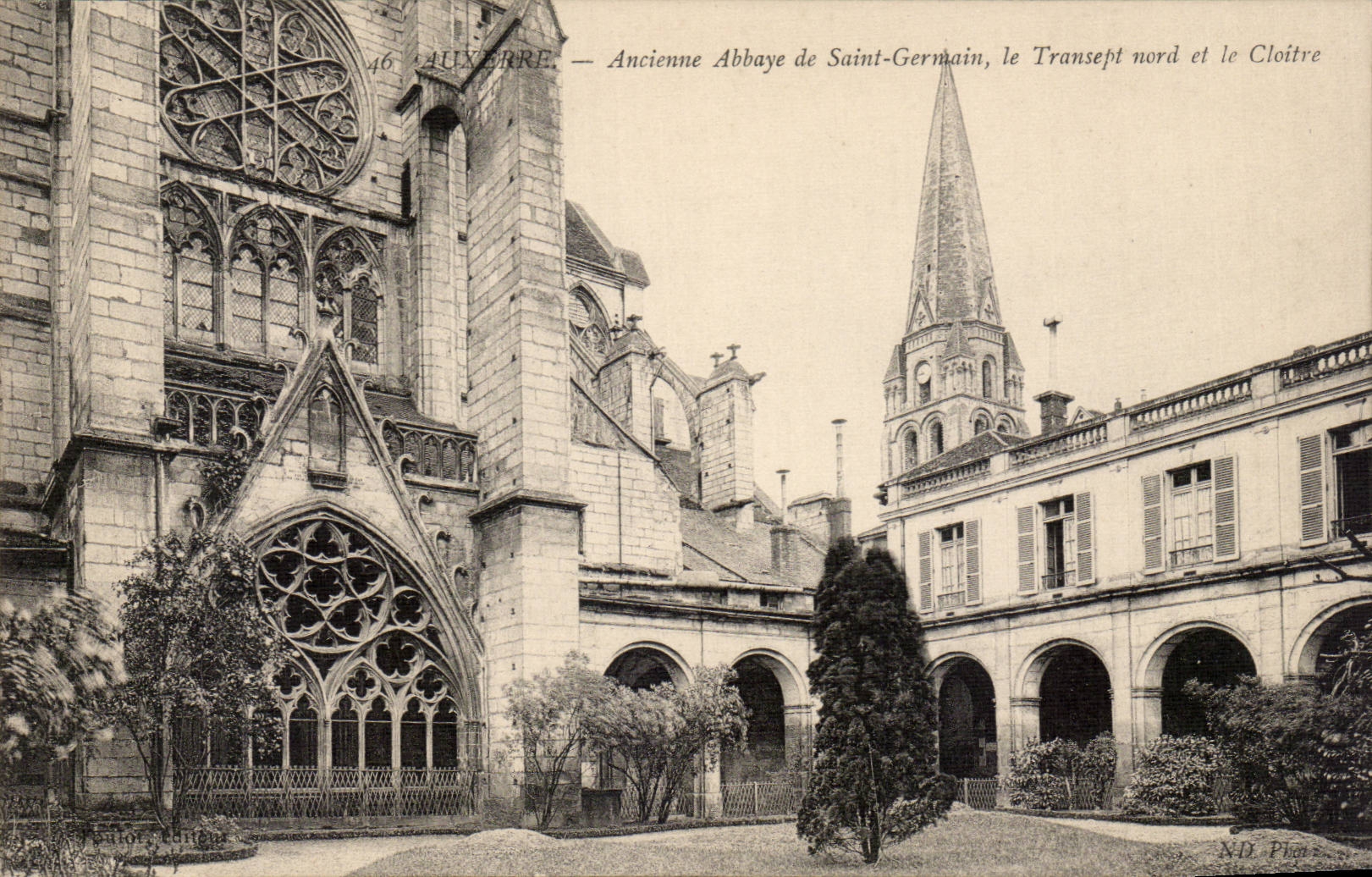 CPA Auxerre alte Abtei Saint Germain des Nordtransept und des Klosters