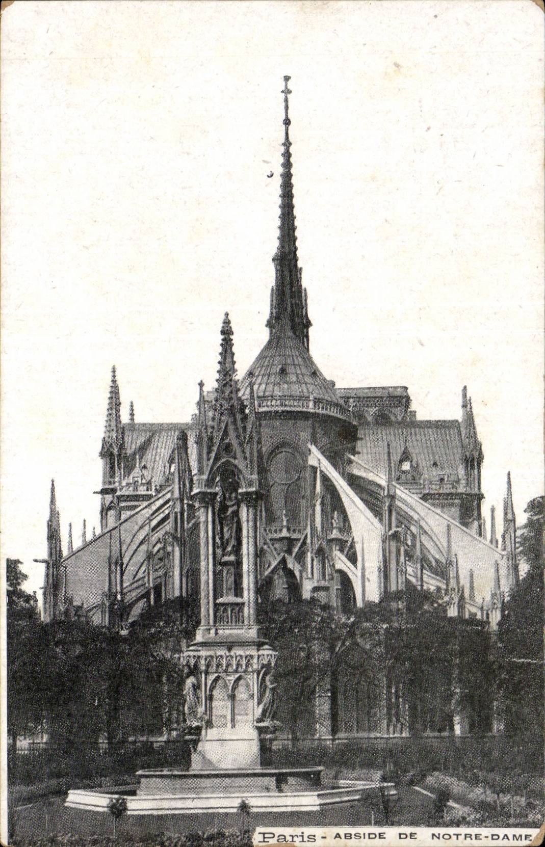CPA Paris Abside de Notre Dame