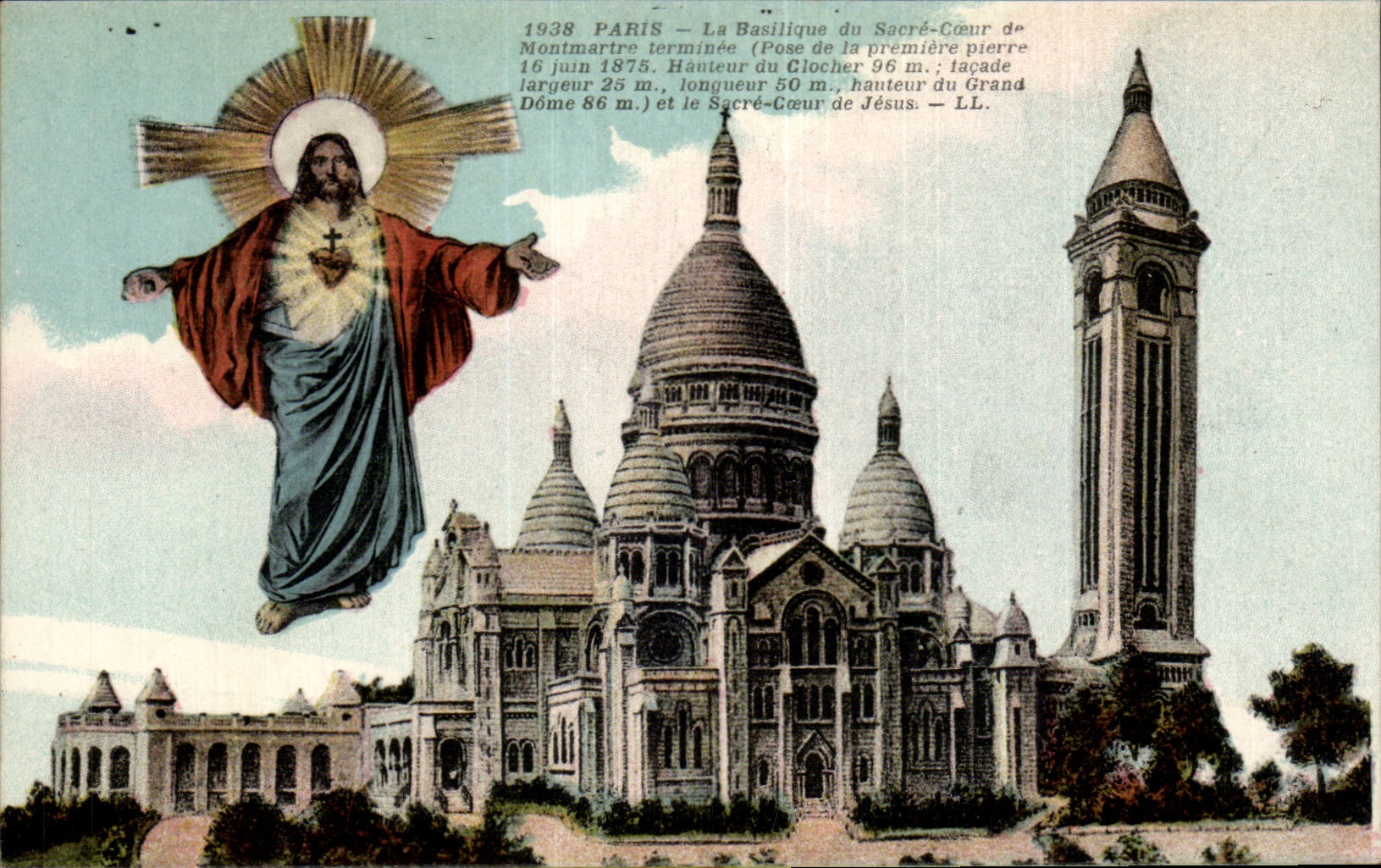 CPA Paris Sacre Coeur Montmartre Christ Jesus