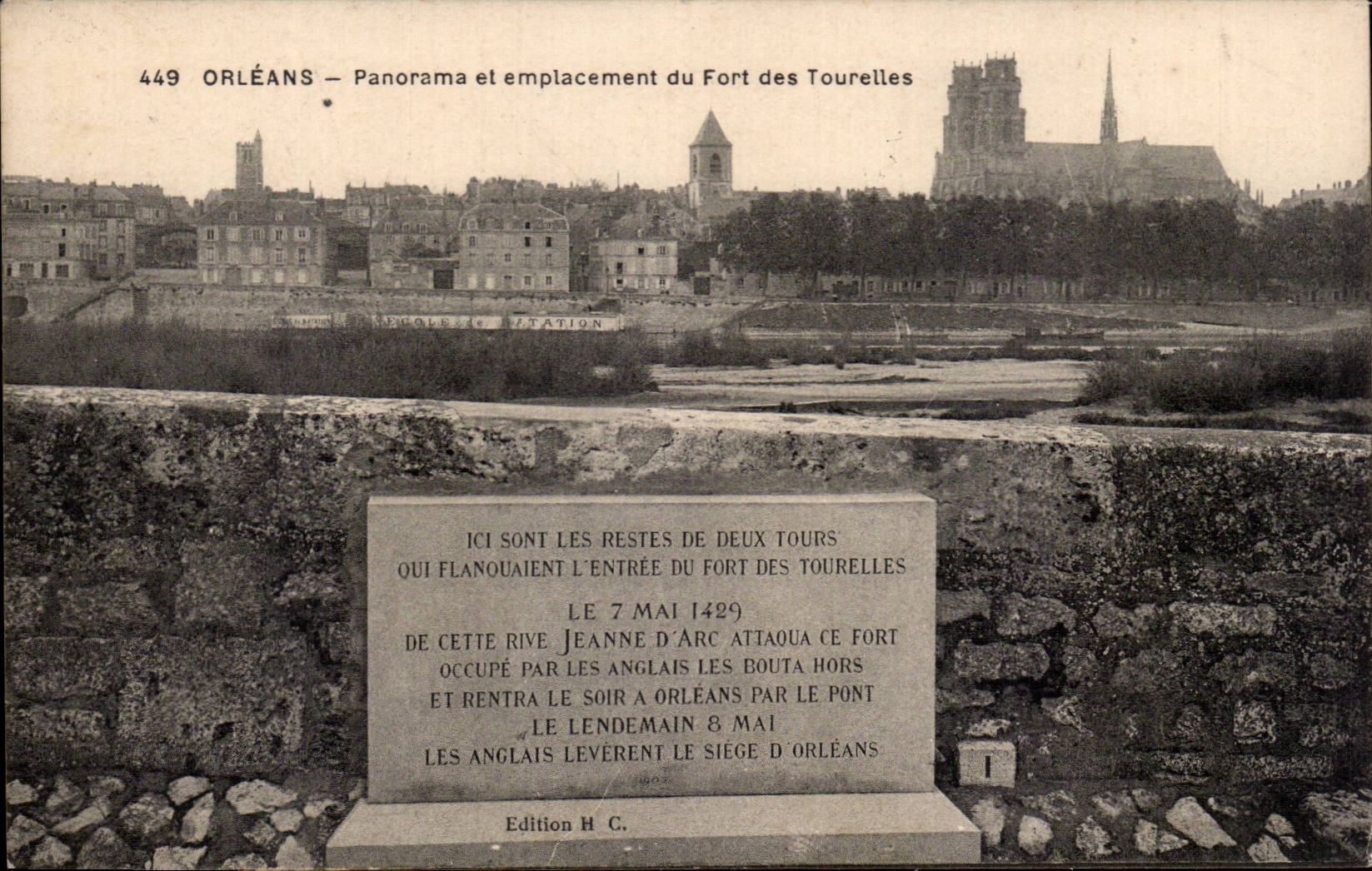 CPA Orleans Panorama and site of the fort of the Turrets