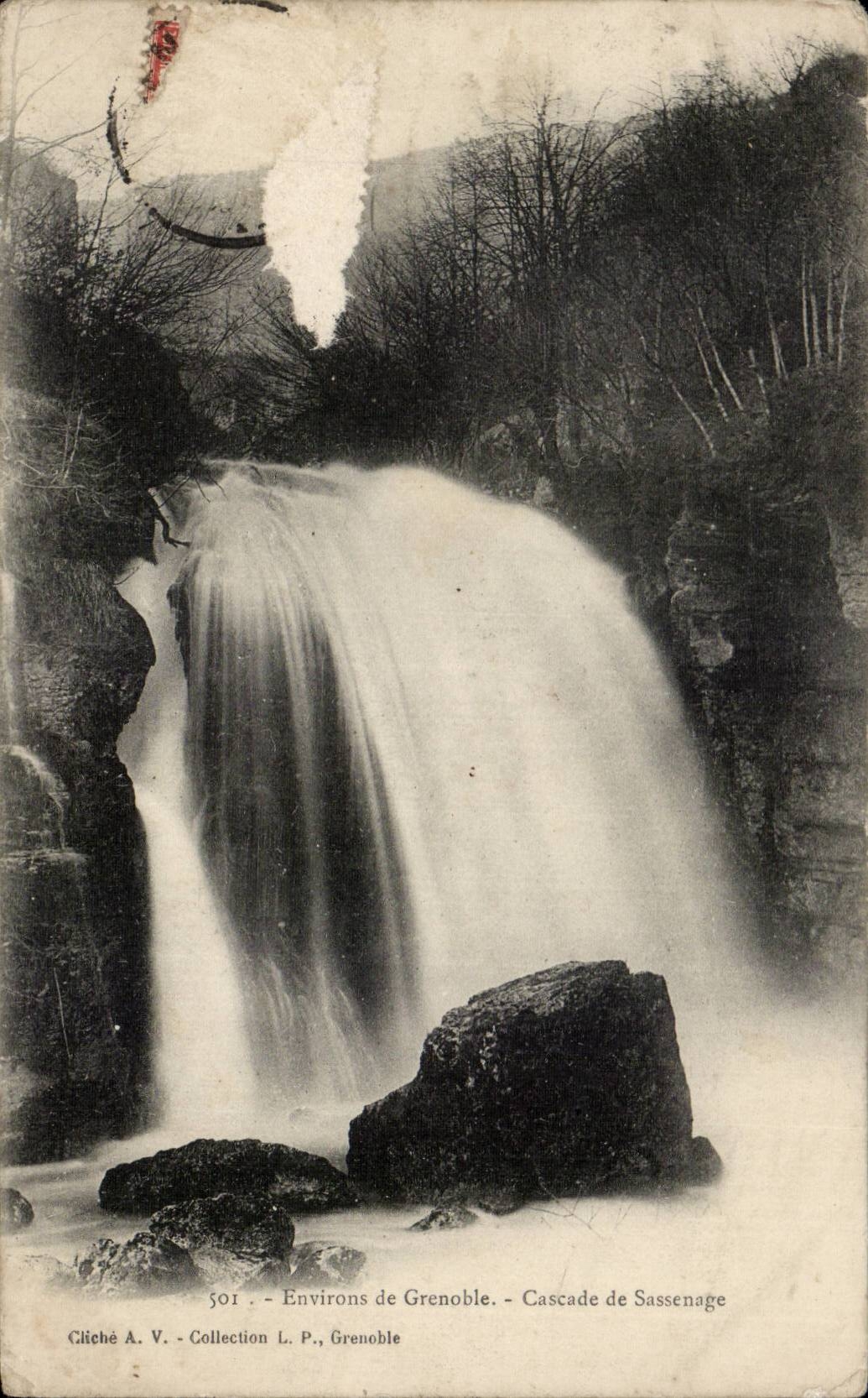 CPA Environs of Grenoble Cascades of Sassenege