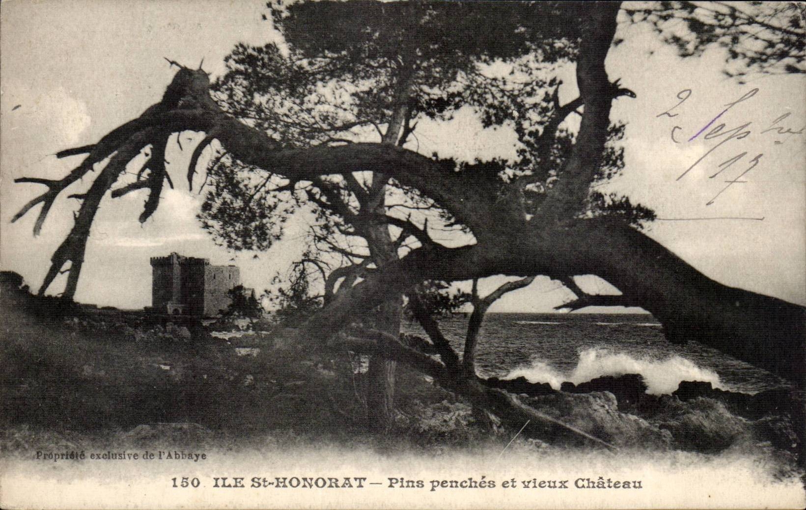 CPA Ile Stifte Str-Honorat mager und altes Schloss