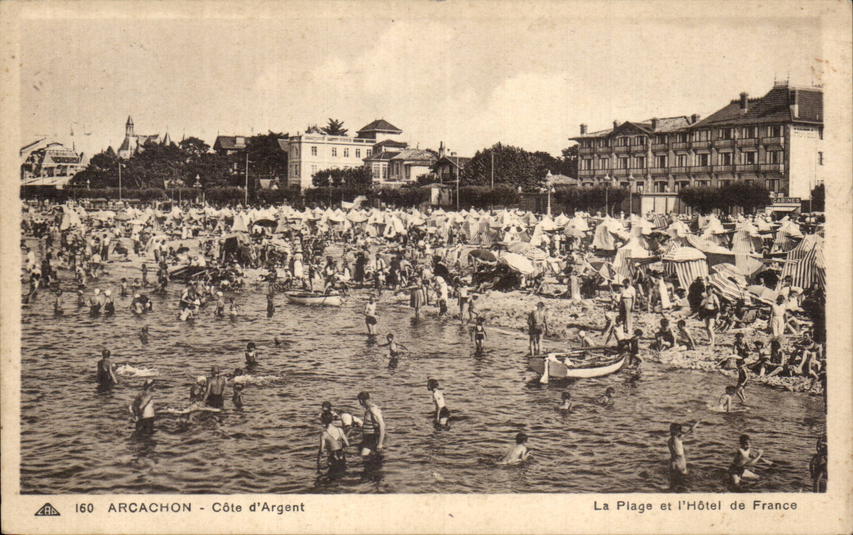 CPA Arcachon La plage et l'hotel de France