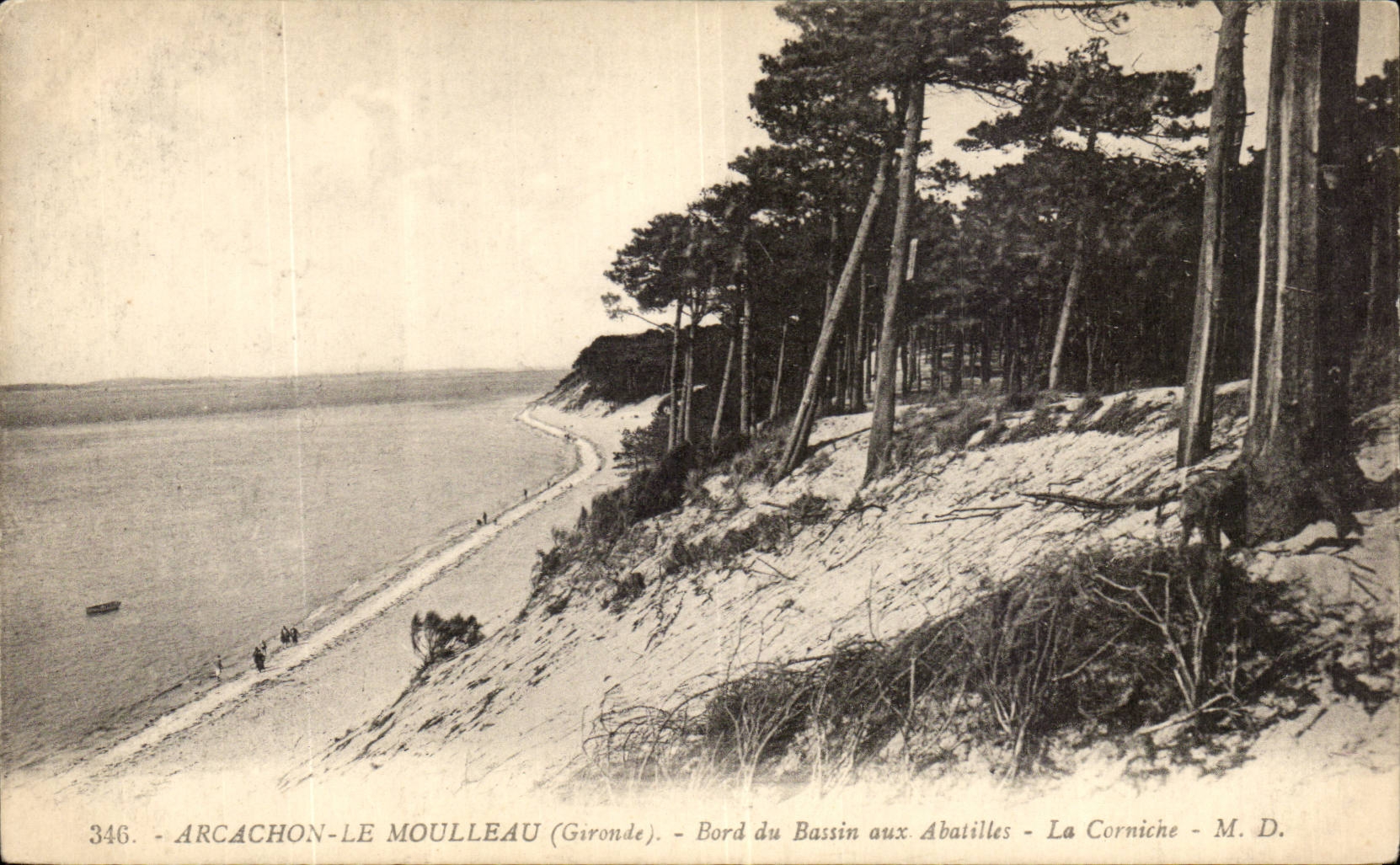 CPA Arcachon le Moulleau Bord du bassin des abatilles La corniche