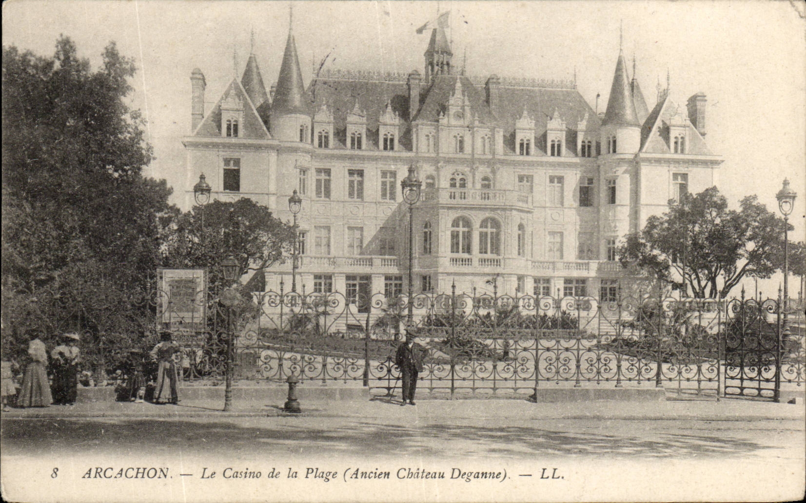 Arcachon CPA Le casino et la plage Ancien chateau Deganne