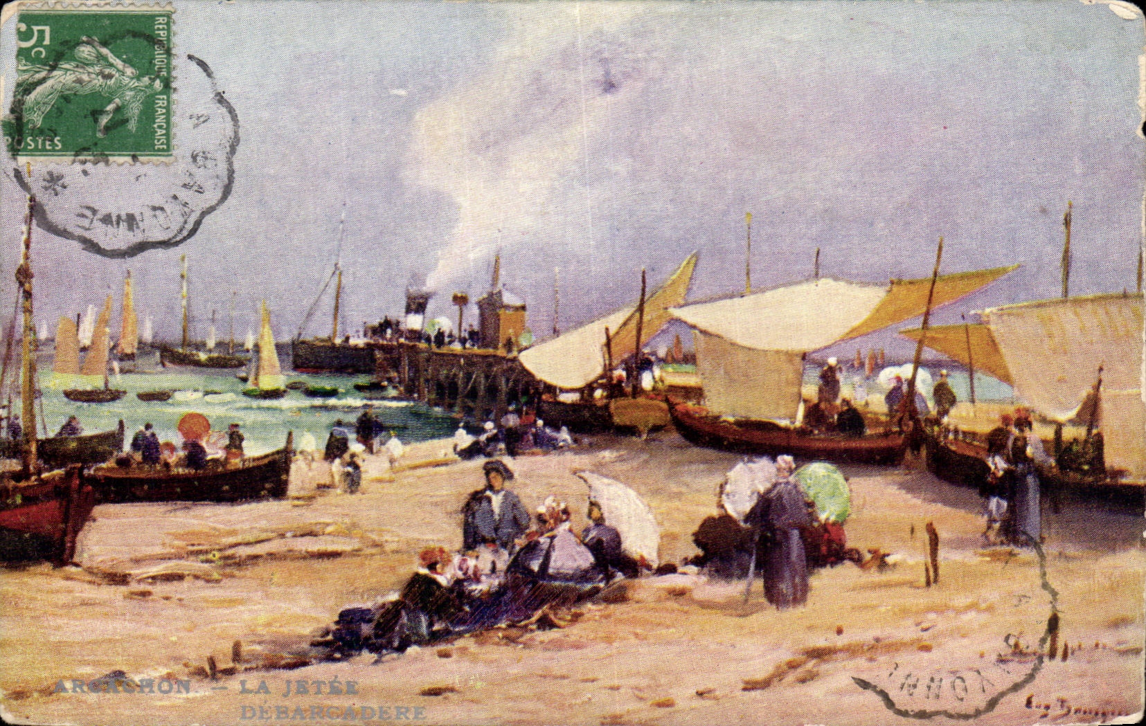 Arcachon CPA La jetee debarcadere