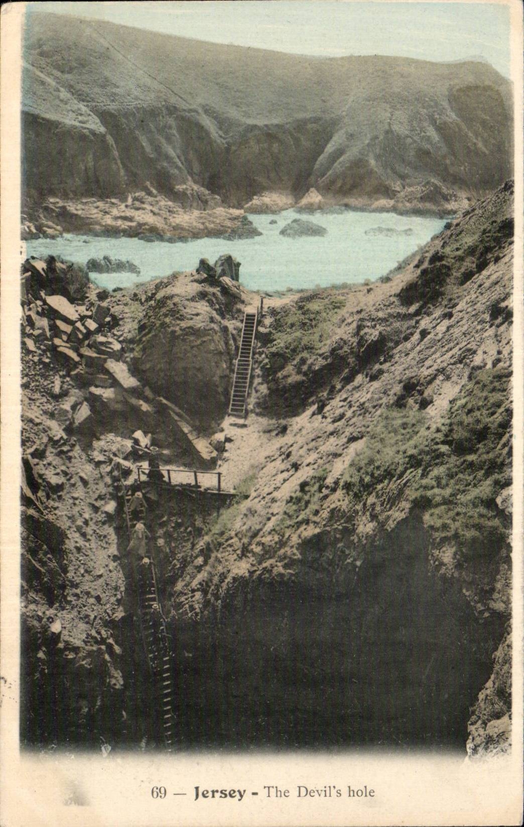 CPA Great Britain Jersey the devil' S hole