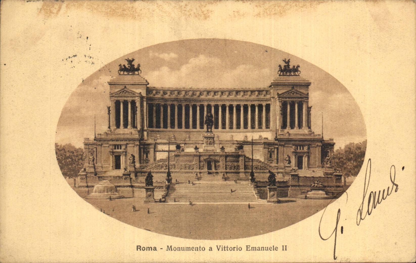 CPA Italy Italia Roma Monumento has Vittorio Emanuele II