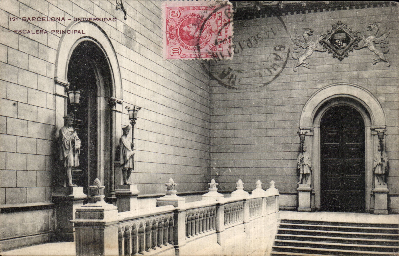 CPA Spain Espana Spain Barcelona Universidad Escalera principal